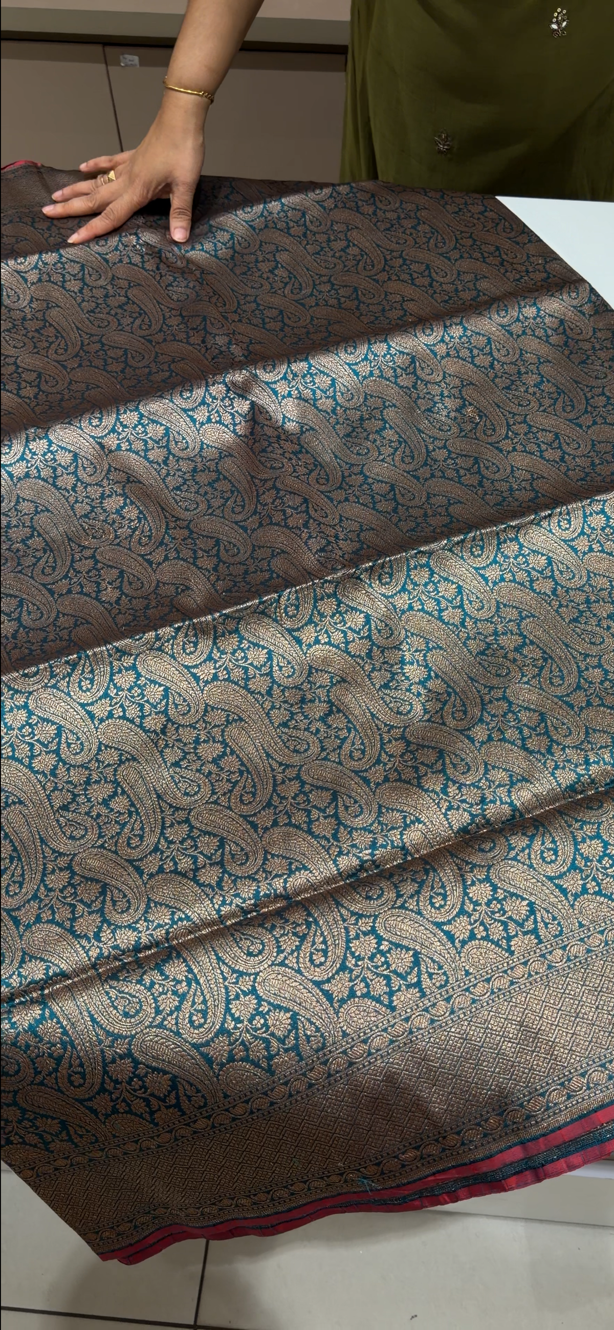 HANDLOOM KATAN SAREES - IHA 35383