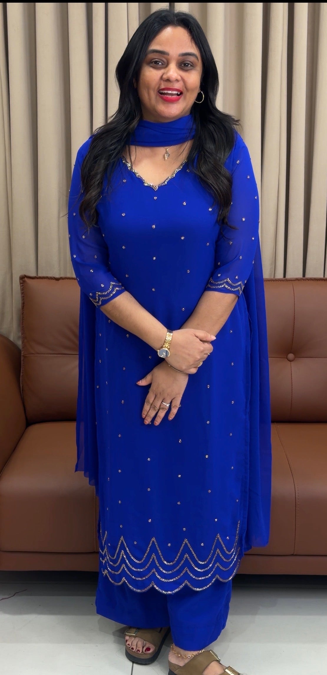 FORWARD FAUX GEORGETTE  UNSTITCHED SALWAR SUITS - IHA 33766