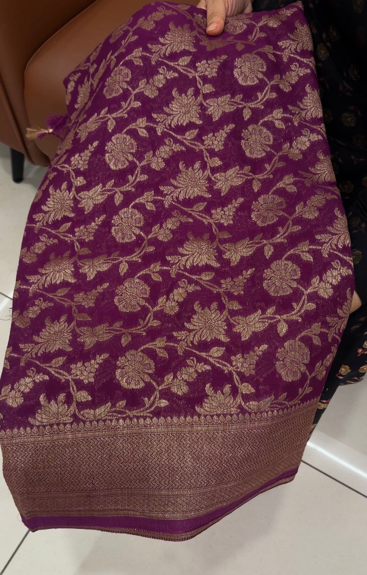 GEORGETTE BANARASI SAREES - IHA 34102