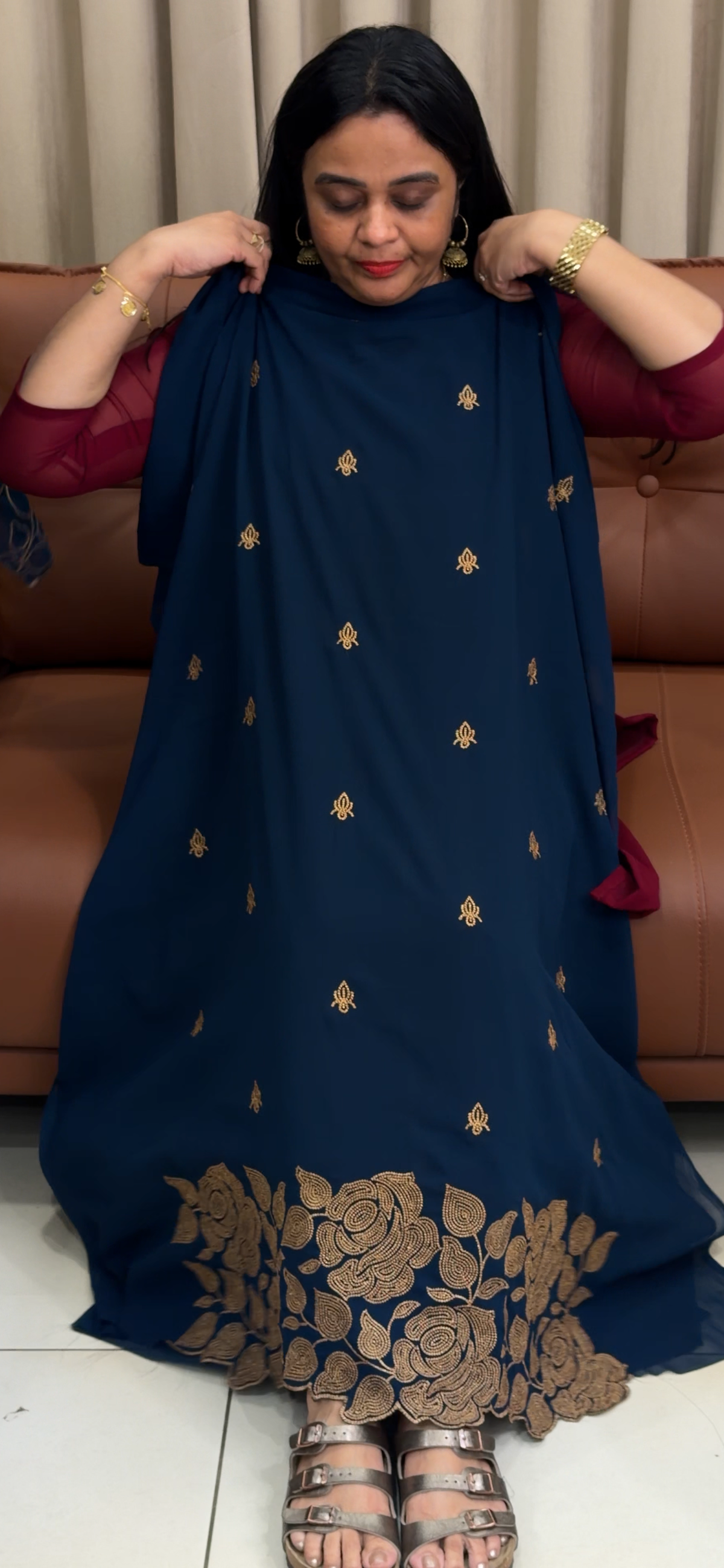 GEORGETTE UNSTITCHED SALWAR SUITS - IHA 35791
