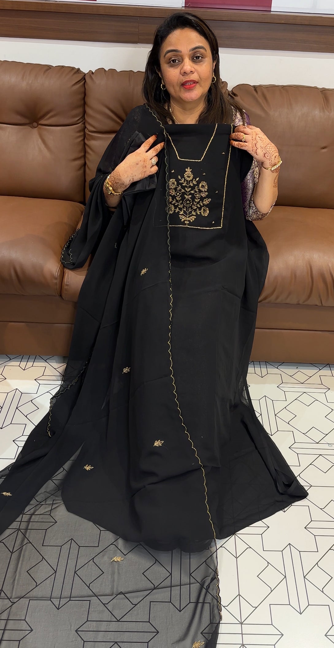 FAUX GEORGETTE UNSTITCHED SALWAR SUITS - IHA 23789