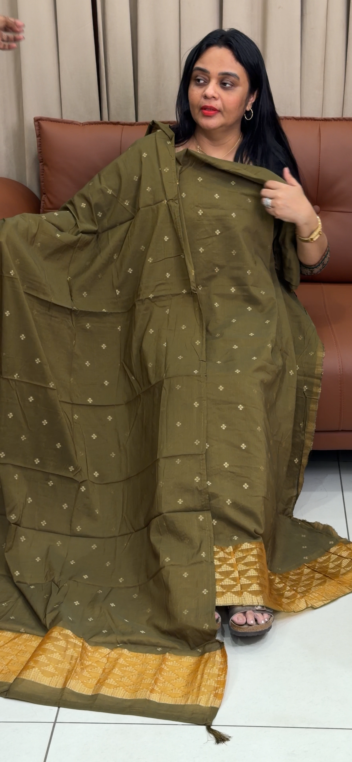 MUL CHANDERI UNSTITCHED SALWAR SUITS - IHA 35749