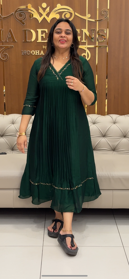 IHA'S IN-HOUSE SEMI RAW SILK ALINE TOPS - IHA 28539