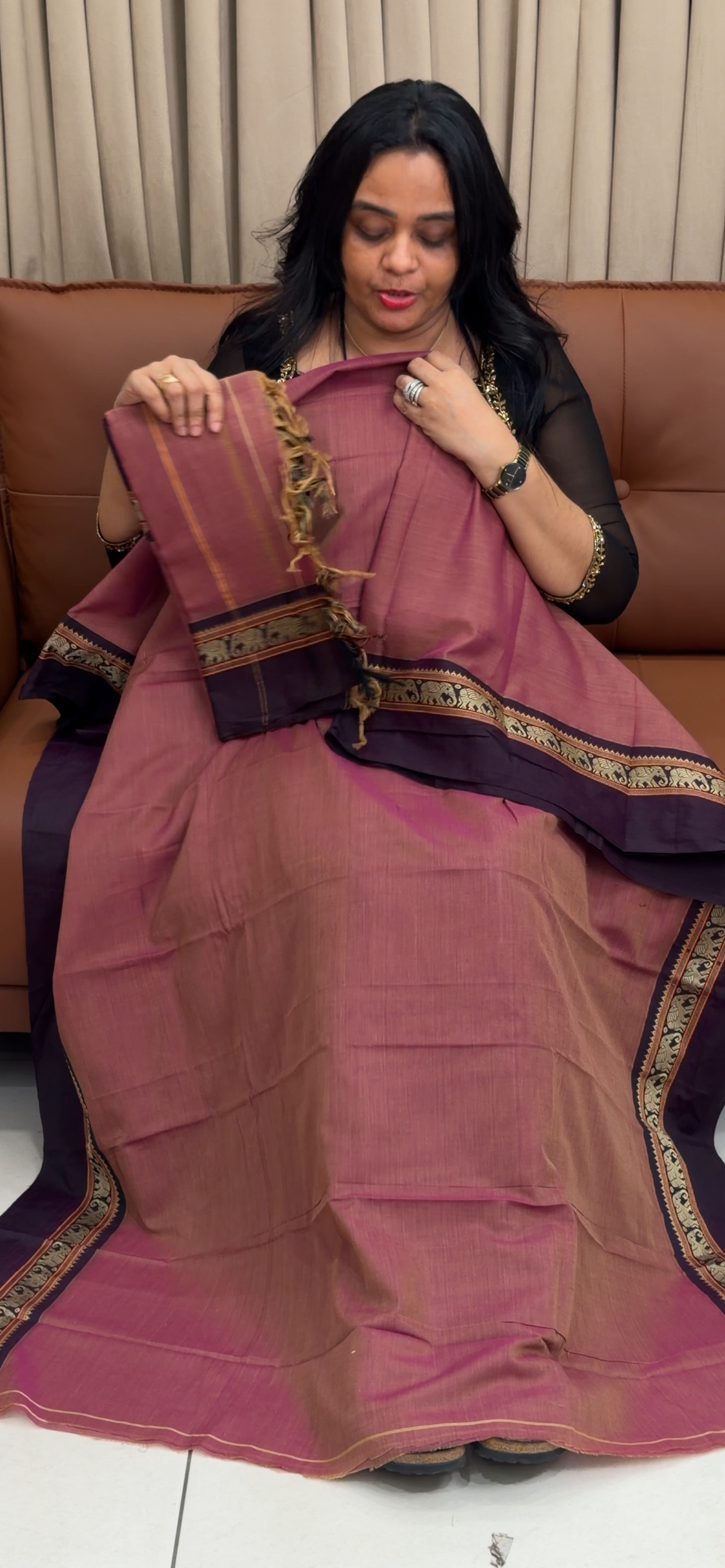 HANDLOOM COTTON UNSTITCHED SALWAR SUITS - IHA 35044