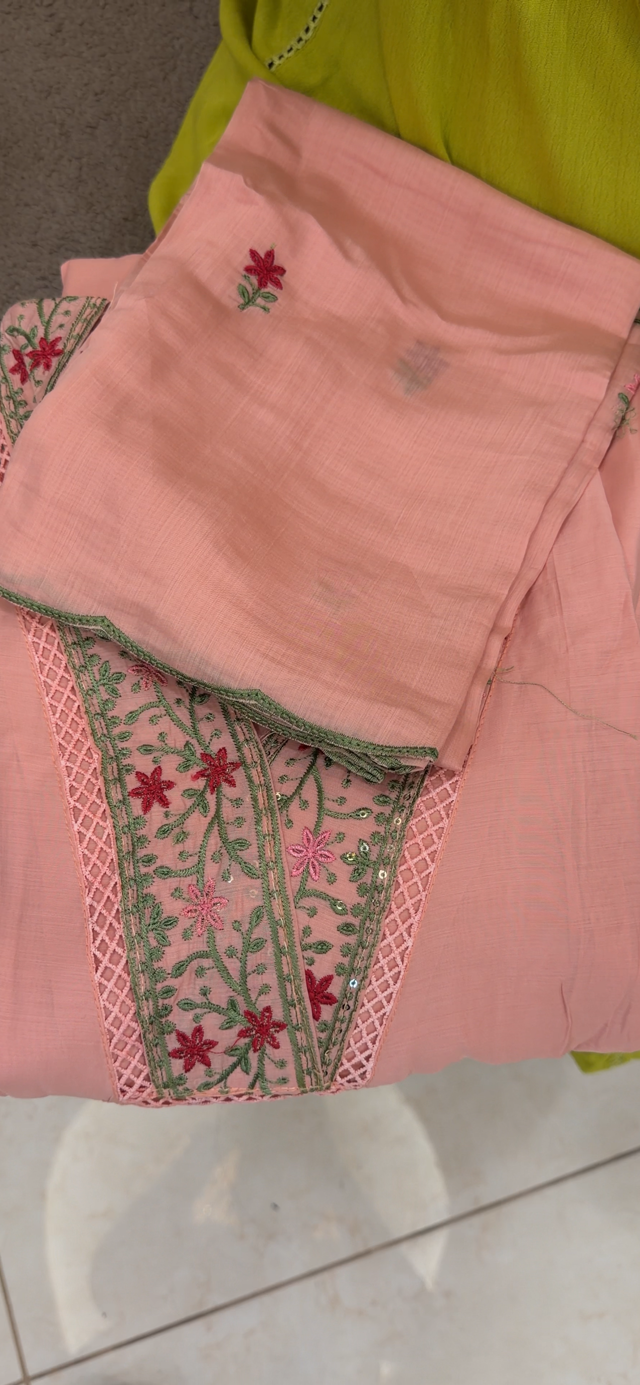 MUL CHANDERI UNSTITCHED SALWAR SUITS - IHA 33007