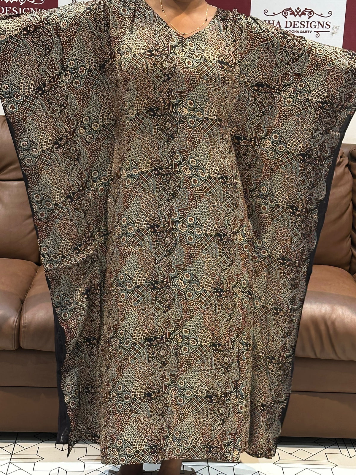 PRINTED KAFTAN TOPS - IHA 35860