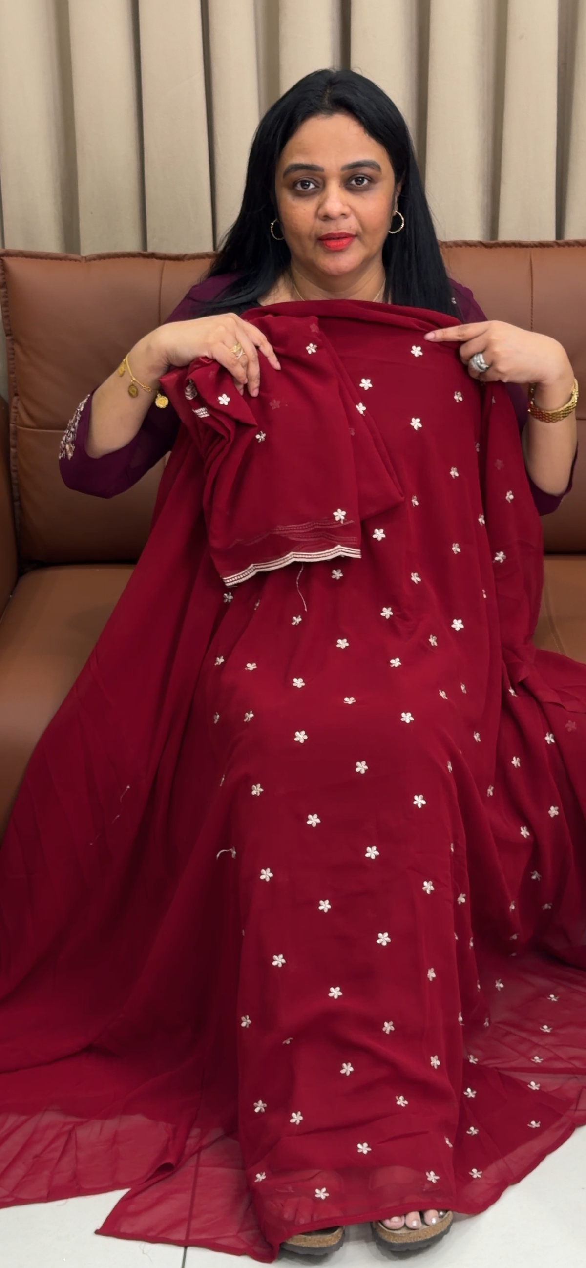 FAUX GEORGETTE UNSTITCHED SALWAR SUITS - IHA 35797