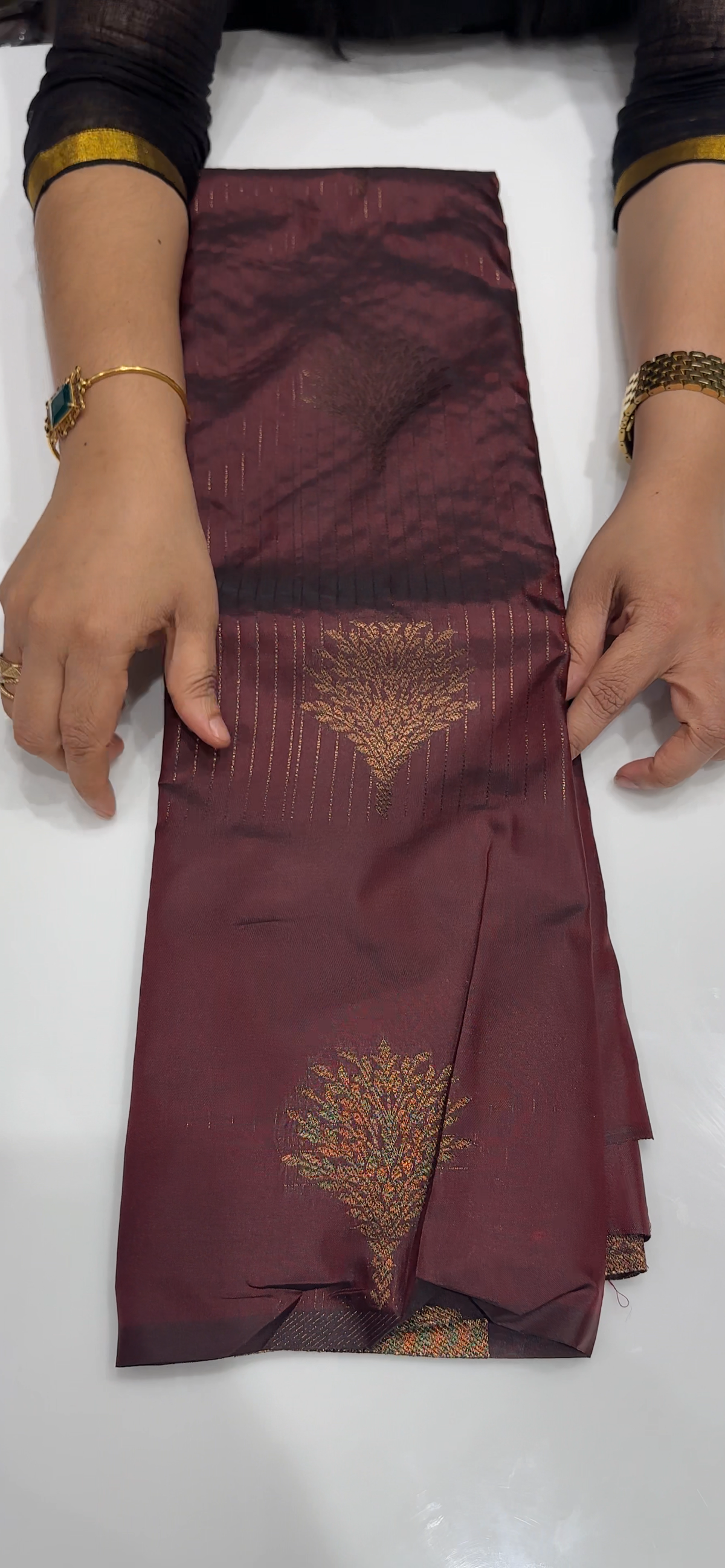 SEMI BROCADE SAREES - IHA 35615