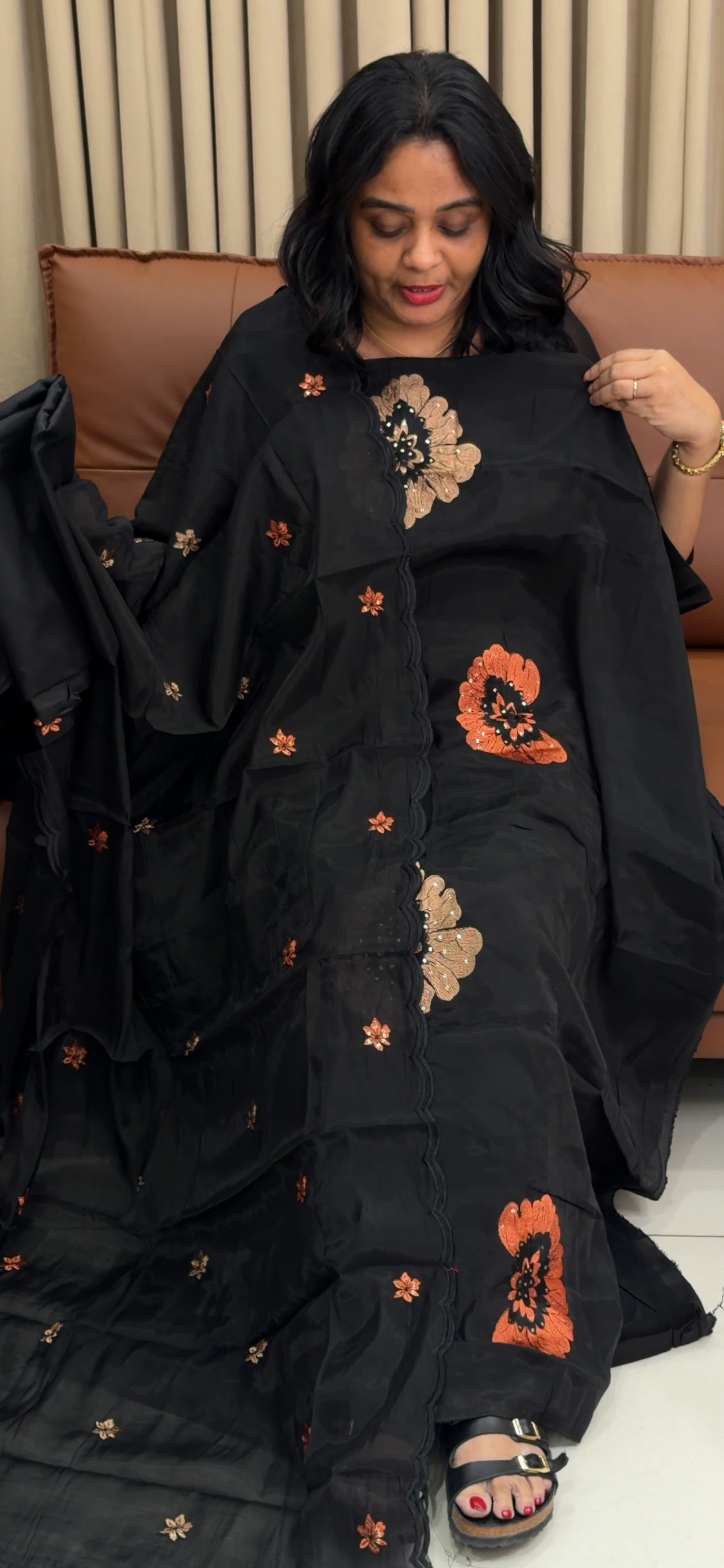 MALAI CHANDERI UNSTITCHED SALWAR SUITS - IHA 34439