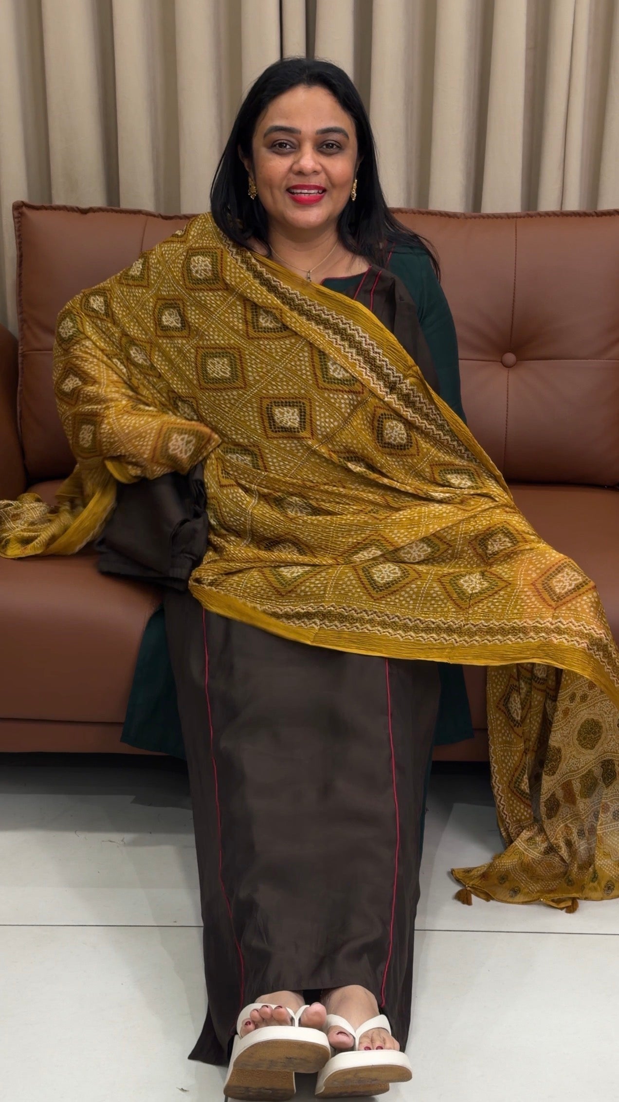 MUL CHANDERI TOP,BOTTOM AND DUPATTA - IHA 33820