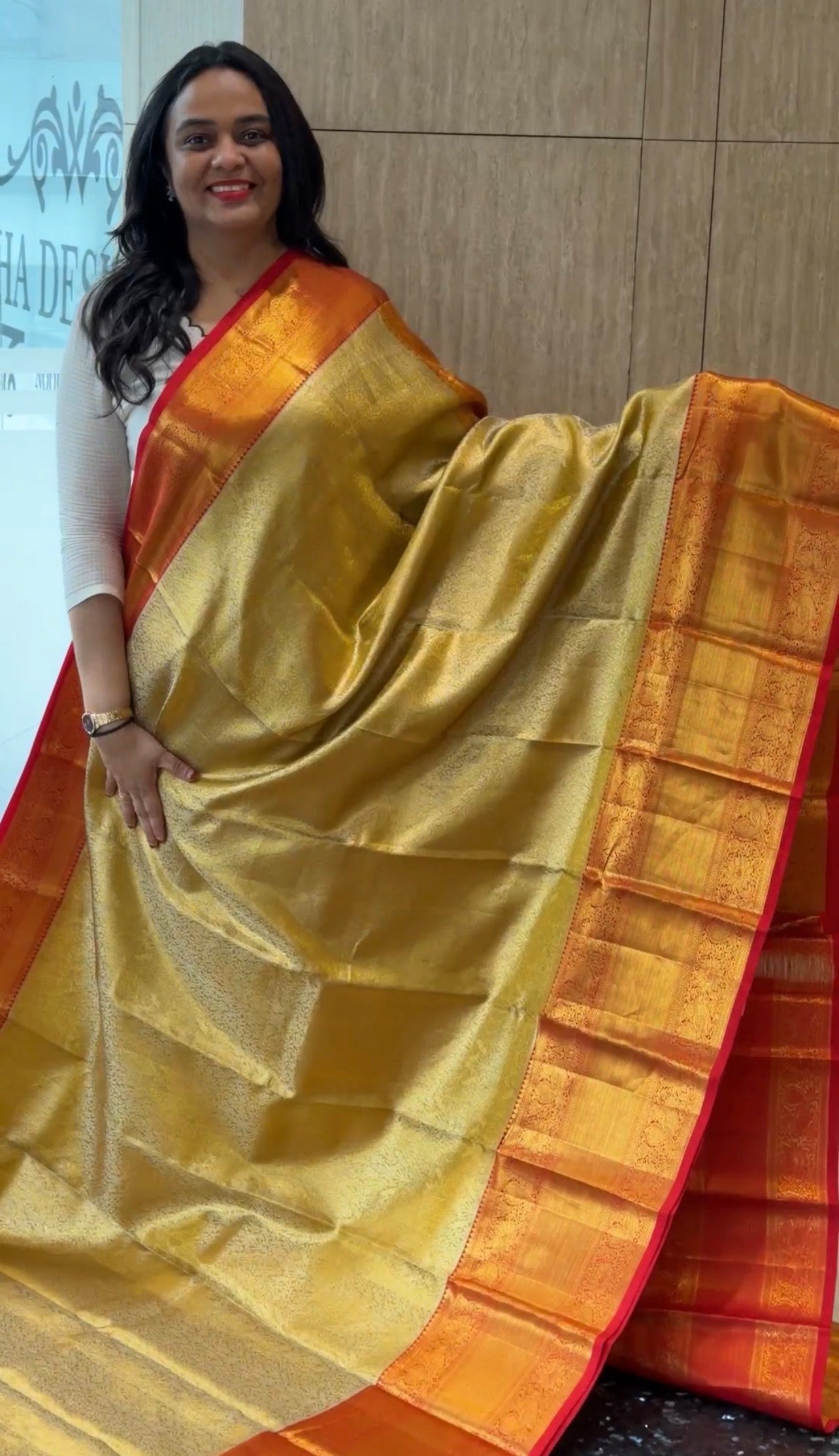 TISSUE KANCHIPURAM SAREES - IHA 32313
