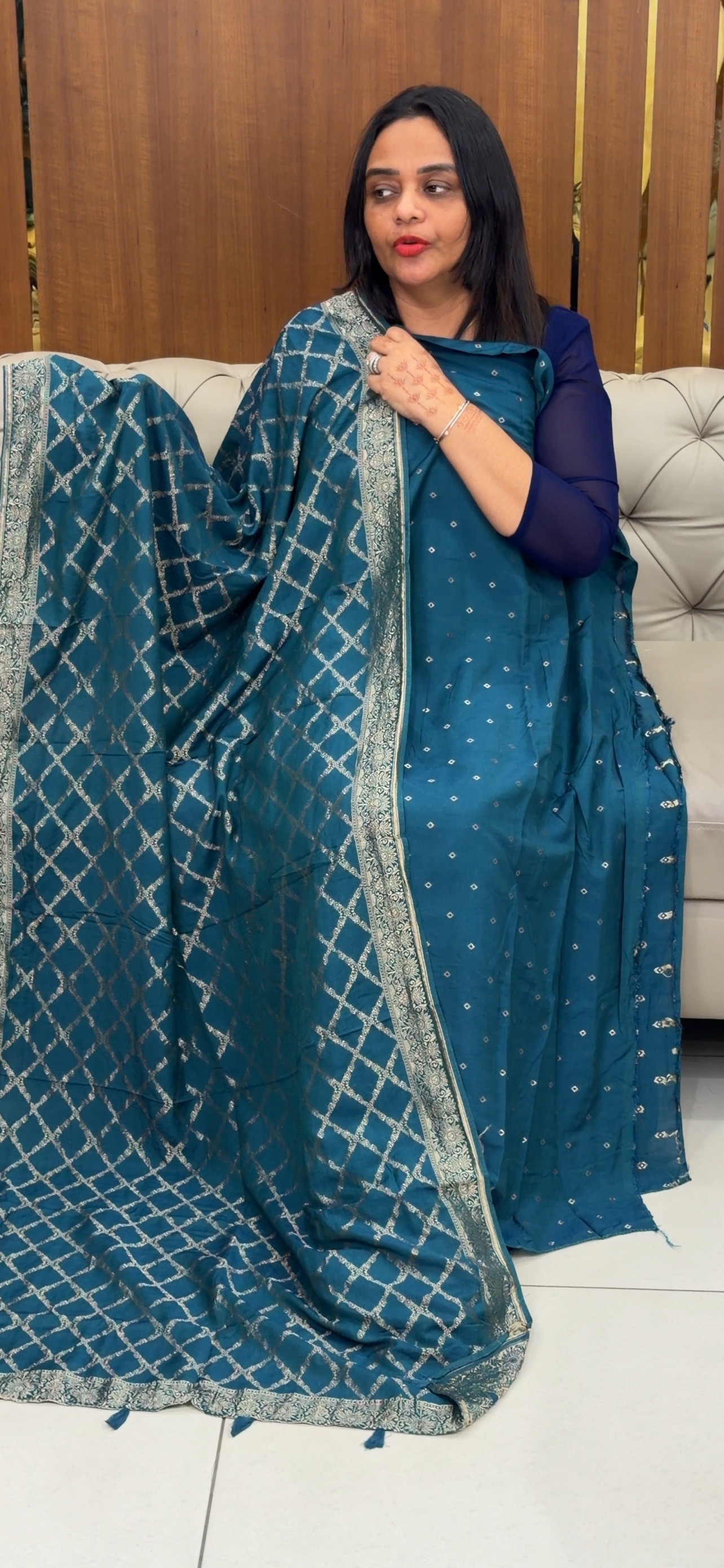 BANARASI UNSTITCHED SALWAR SUITS - IHA 31889