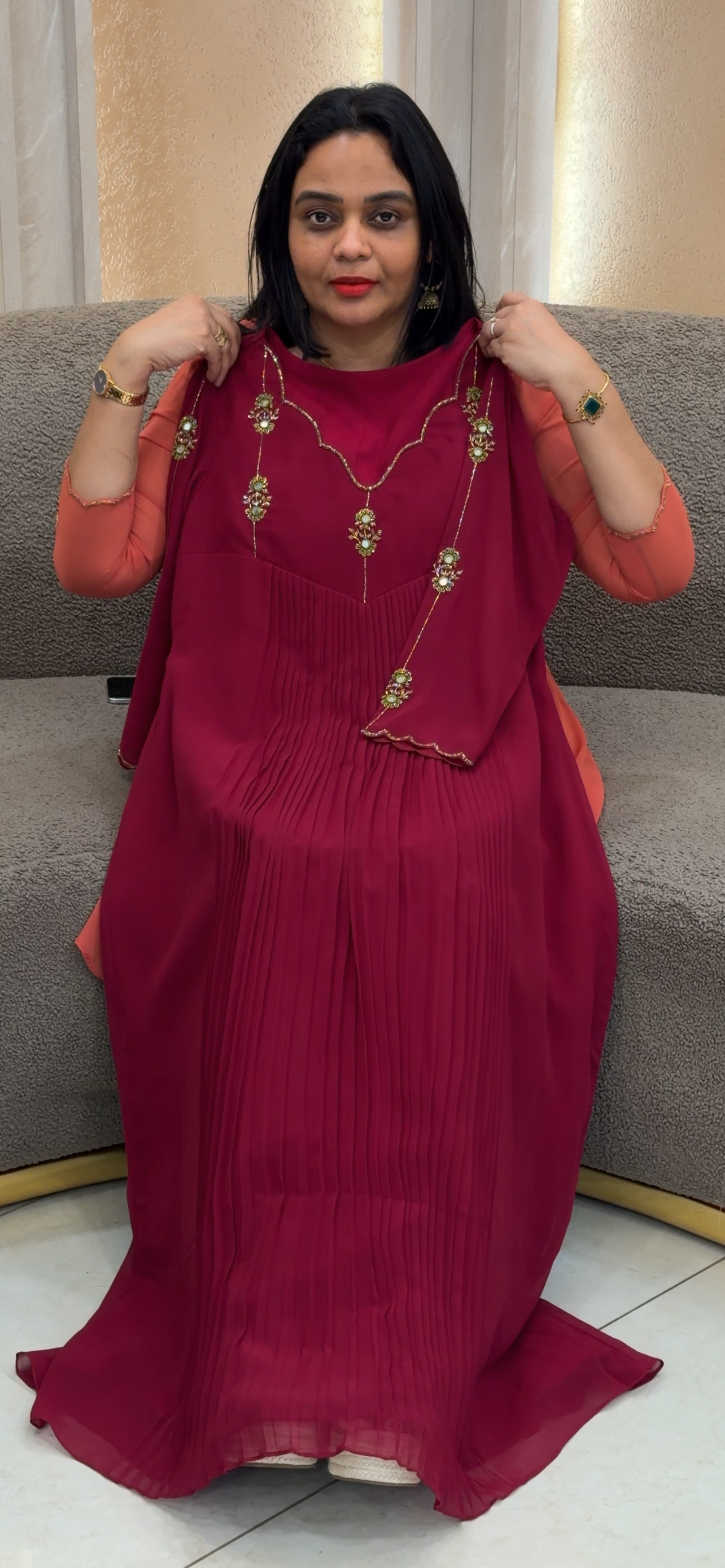 IHA'S IN-HOUSE HAND WORKED ALINE TOPS  - IHA 33571
