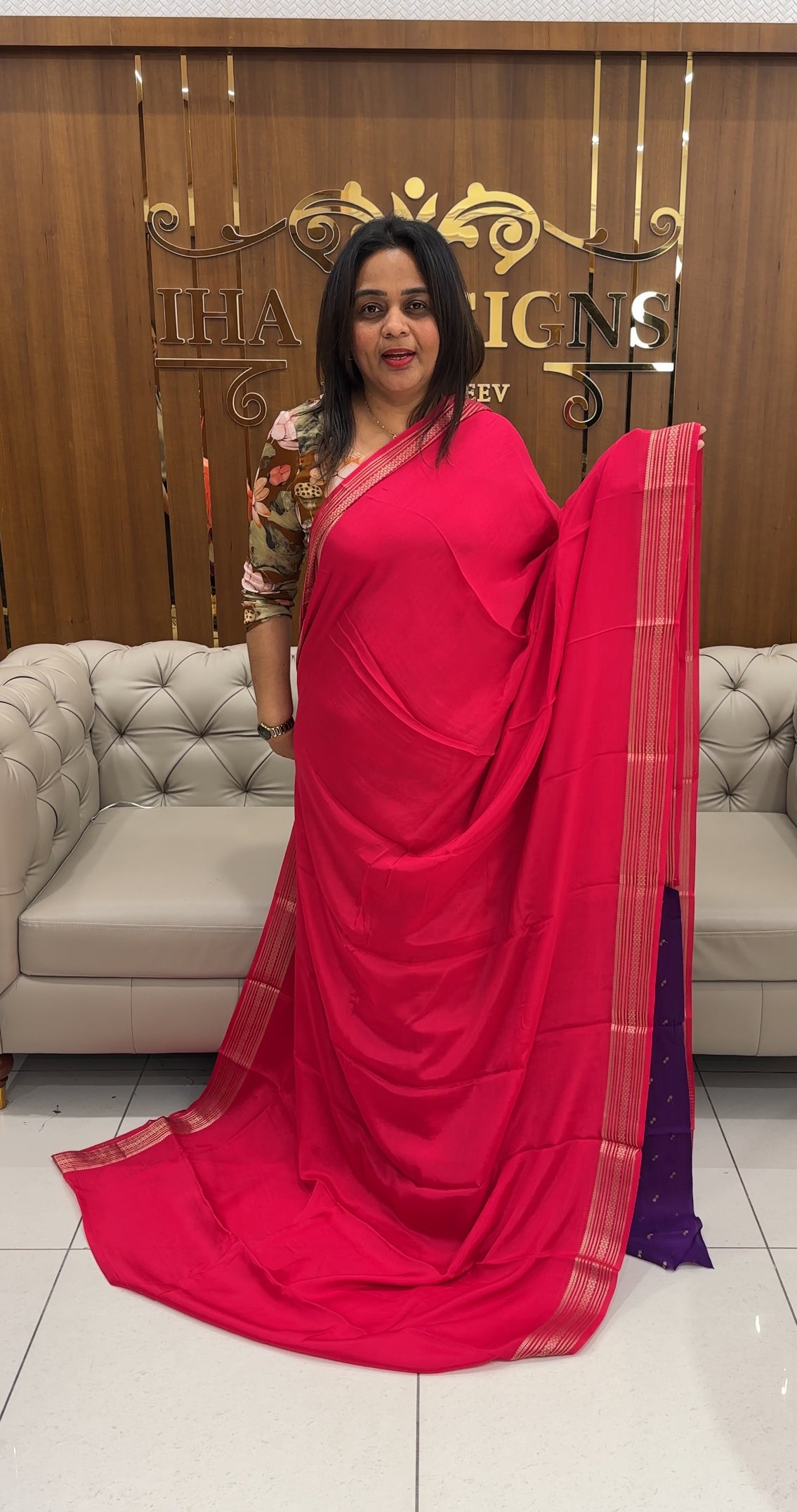 PLATINUM CHIFFON SAREES  - IHA 25322