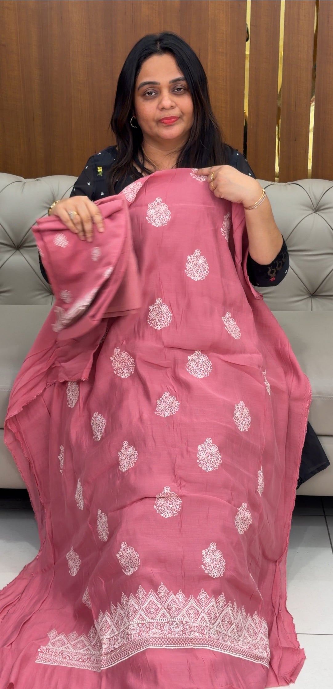 MUL CHANDERI UNSTITCHED SALWAR SUITS - IHA 29143