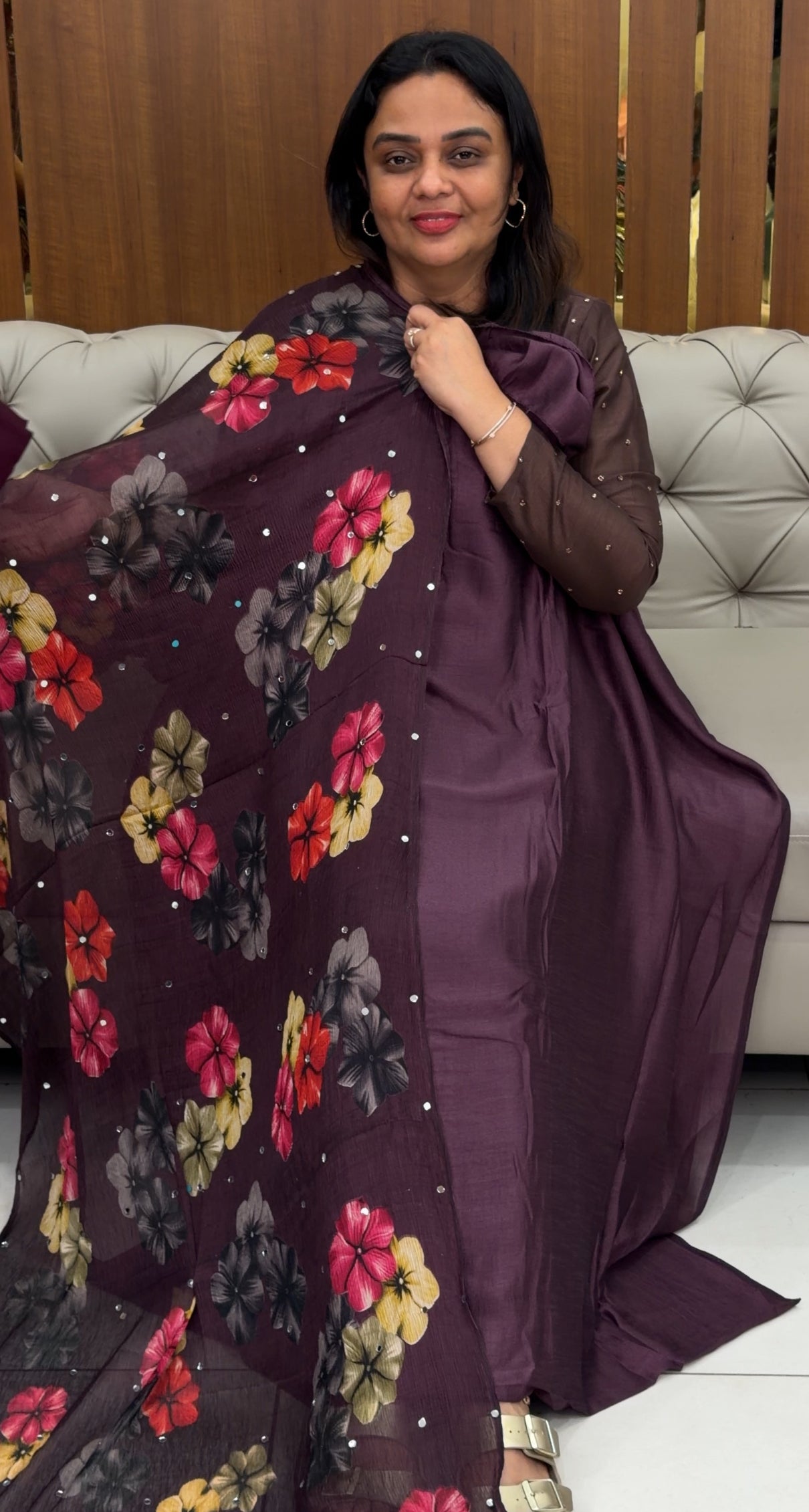 SEMI RAW SILK UNSTITCHED SALWAR SUITS - IHA 30683