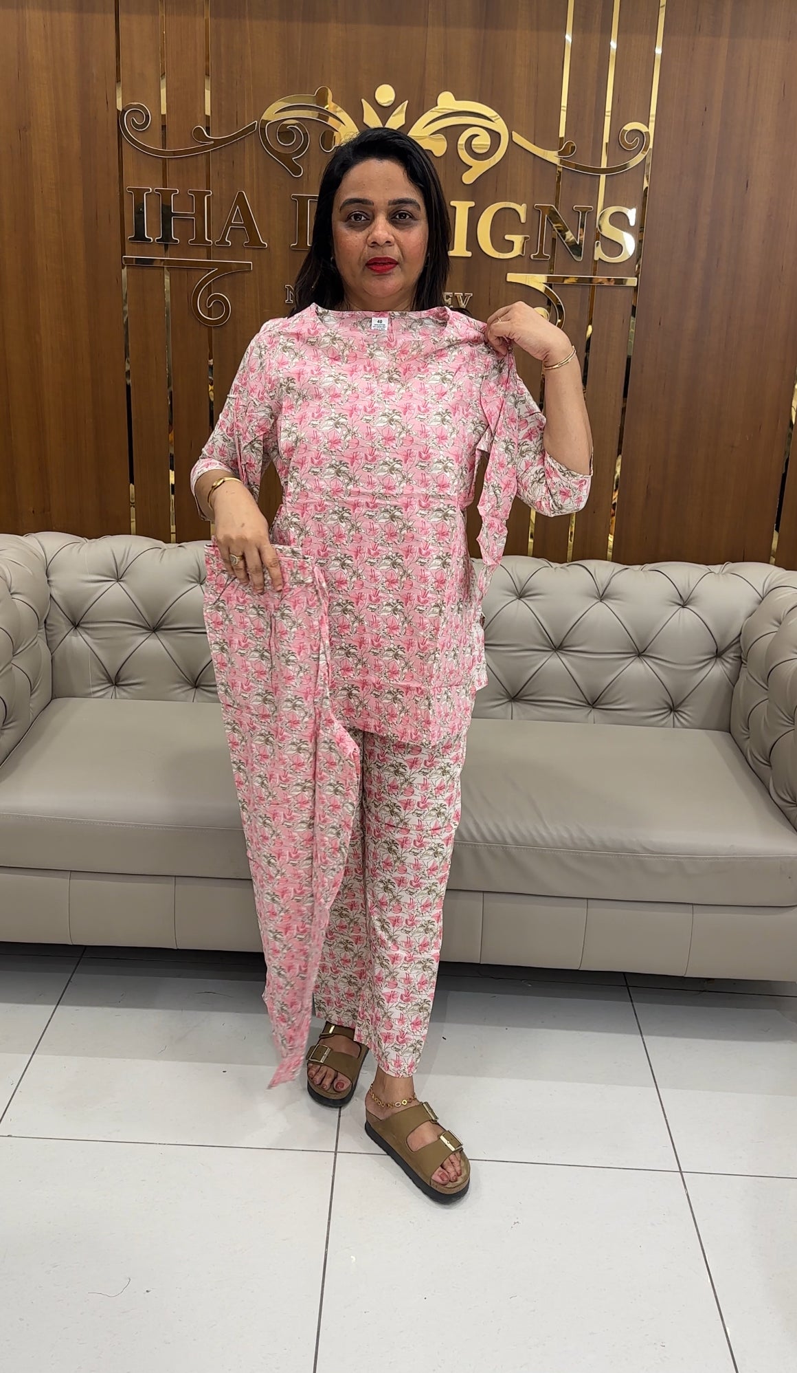 PRINTED COTTON SHORT CO-ORDS SETS - IHA 25375