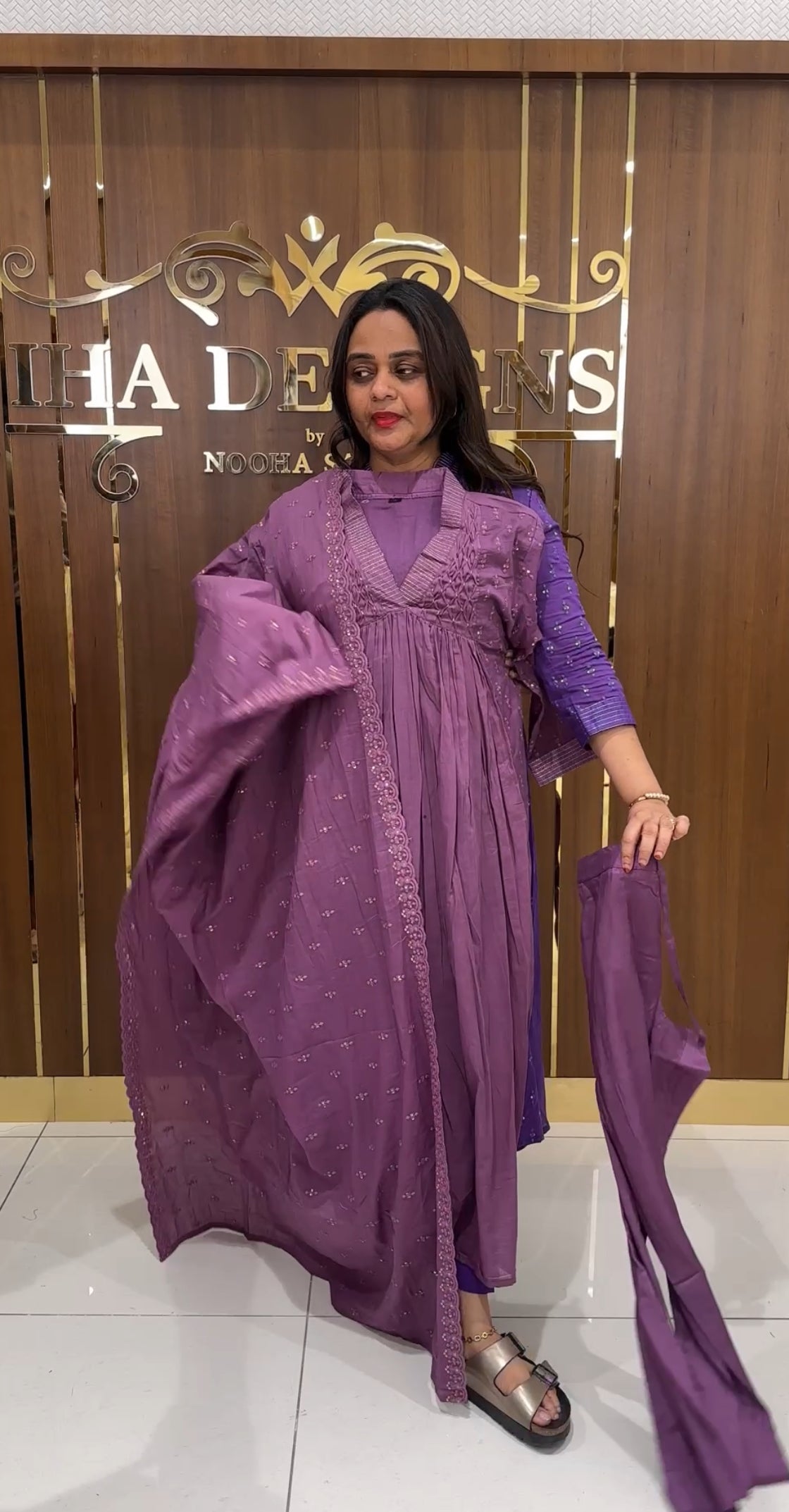 MUL MUL COTTON TOP,BOTTOM AND DUPATTA - IHA 22927