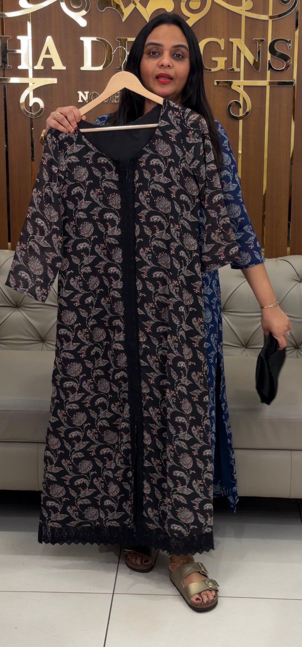IHA'S IN-HOUSE PRINTED GEORGETTE CO-ORDS SETS - IHA 33724