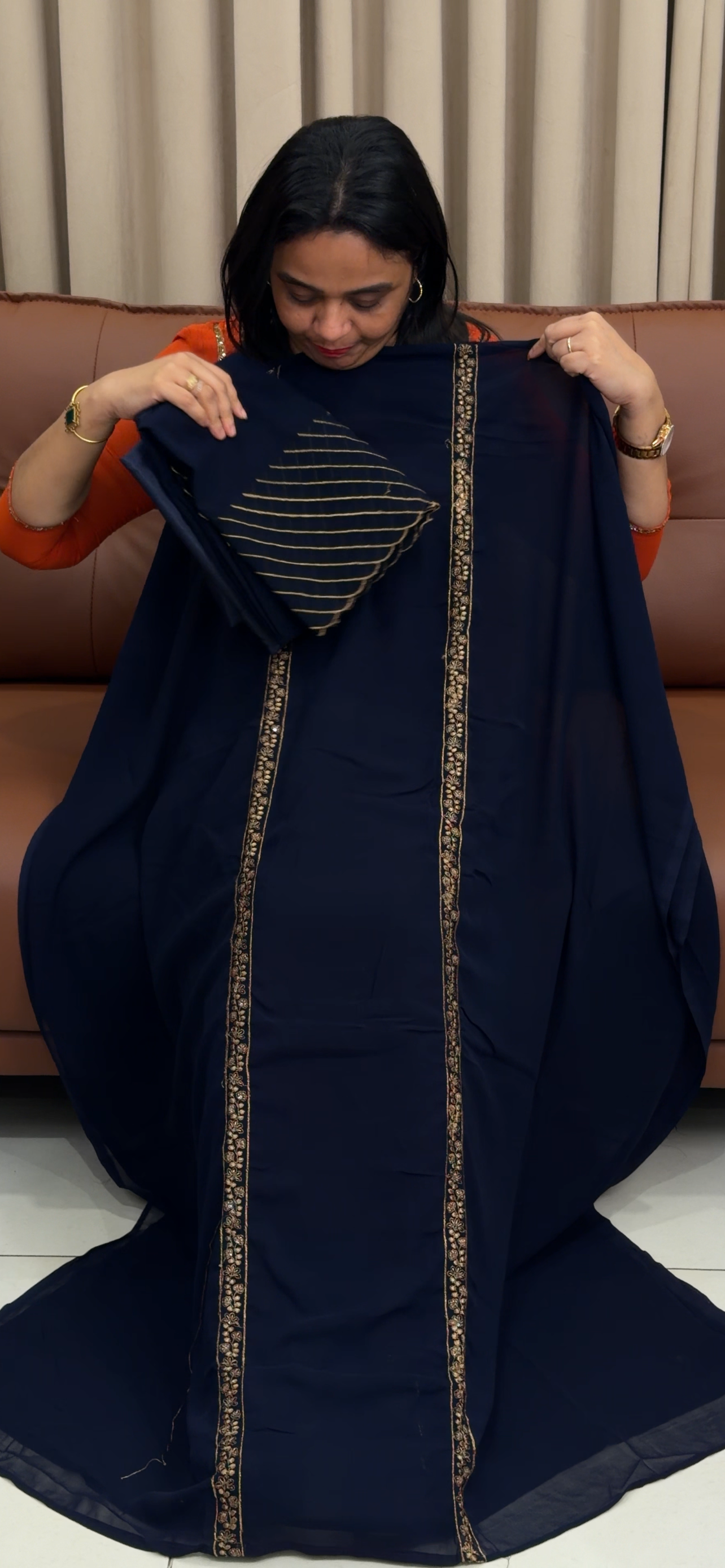 FAUX GEORGETTE UNSTITCHED SALWAR SUITS - IHA 34269