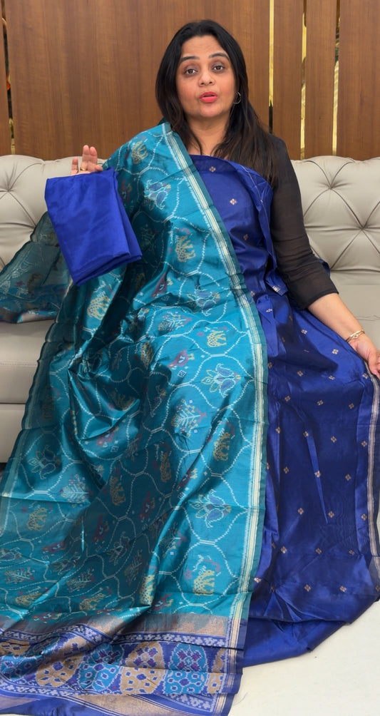 SEMI RAW SILK UNSTITCHED SALWAR SUITS - IHA 29316