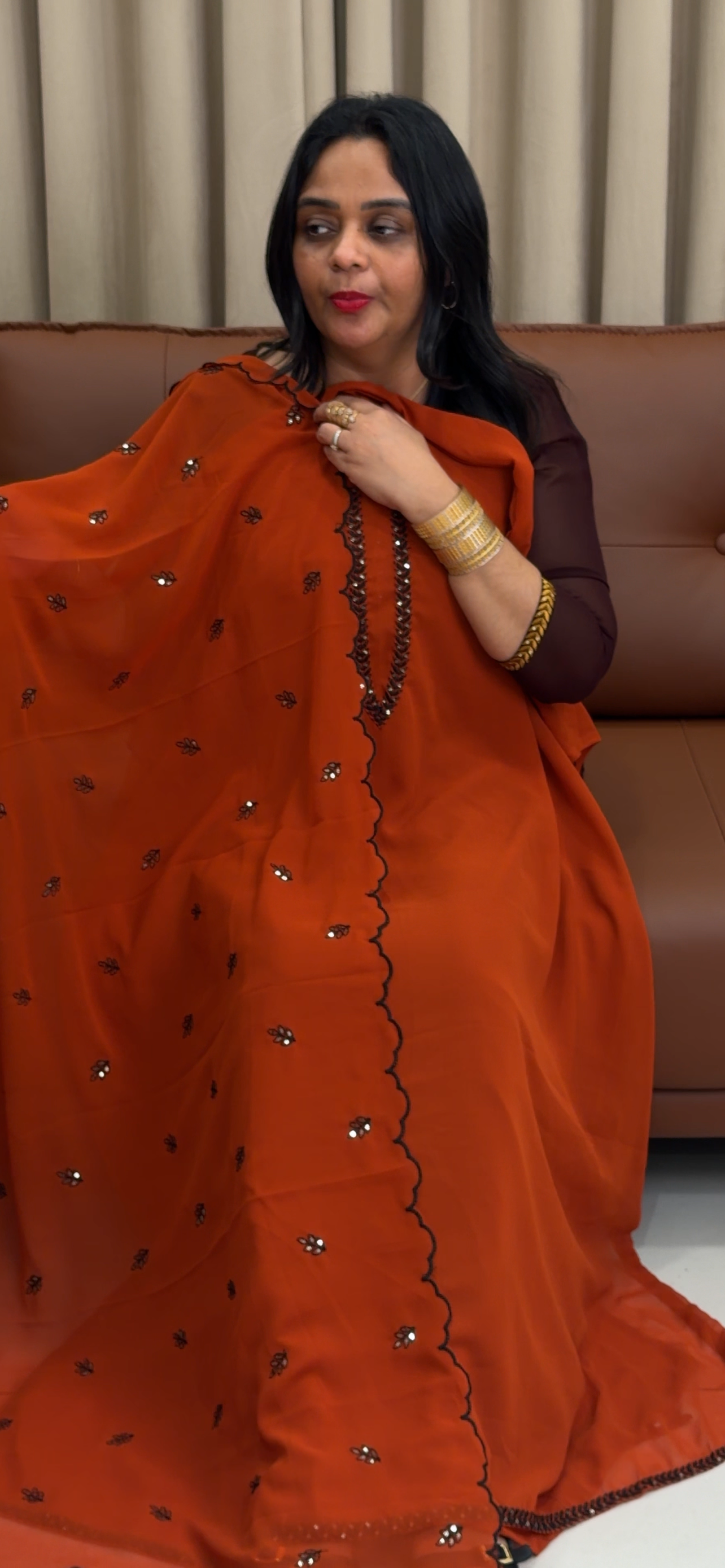 FAUX GEORGETTE UNSTITCHED SALWAR  SUITS - IHA 34033