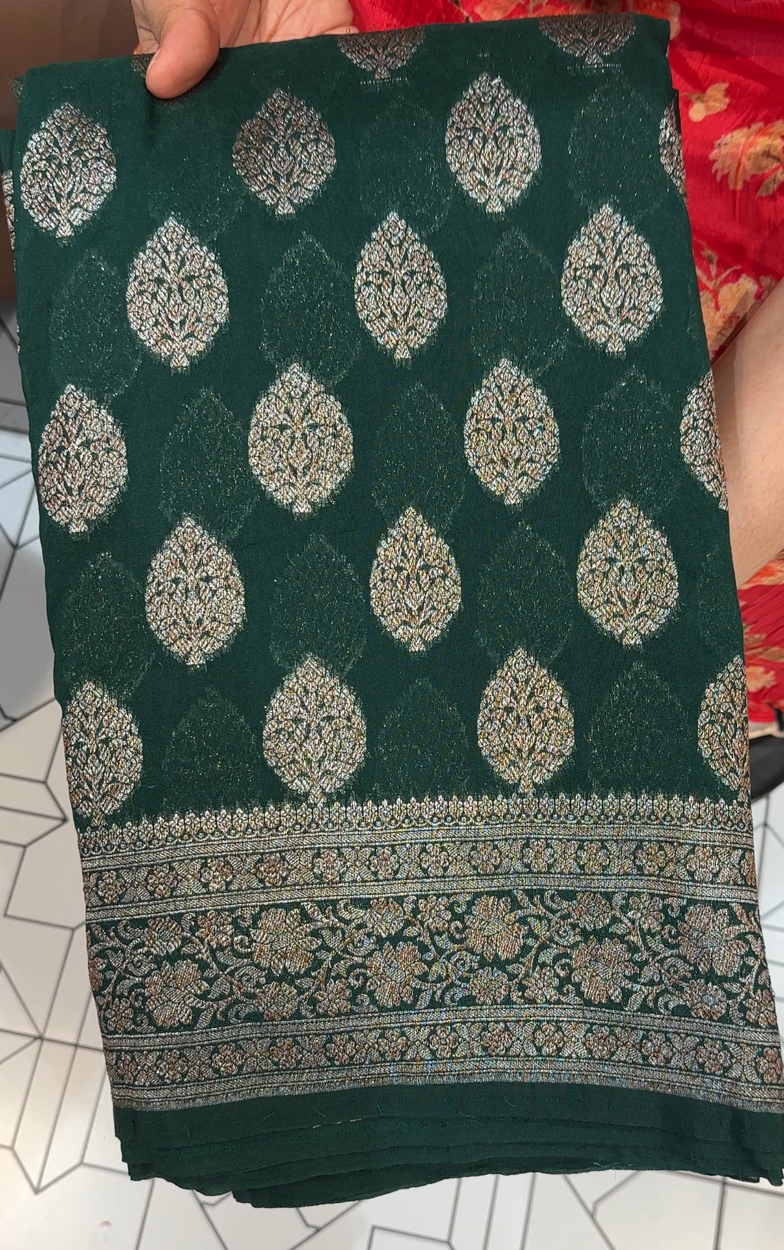 SEMI BANARASI SAREES - IHA 19663