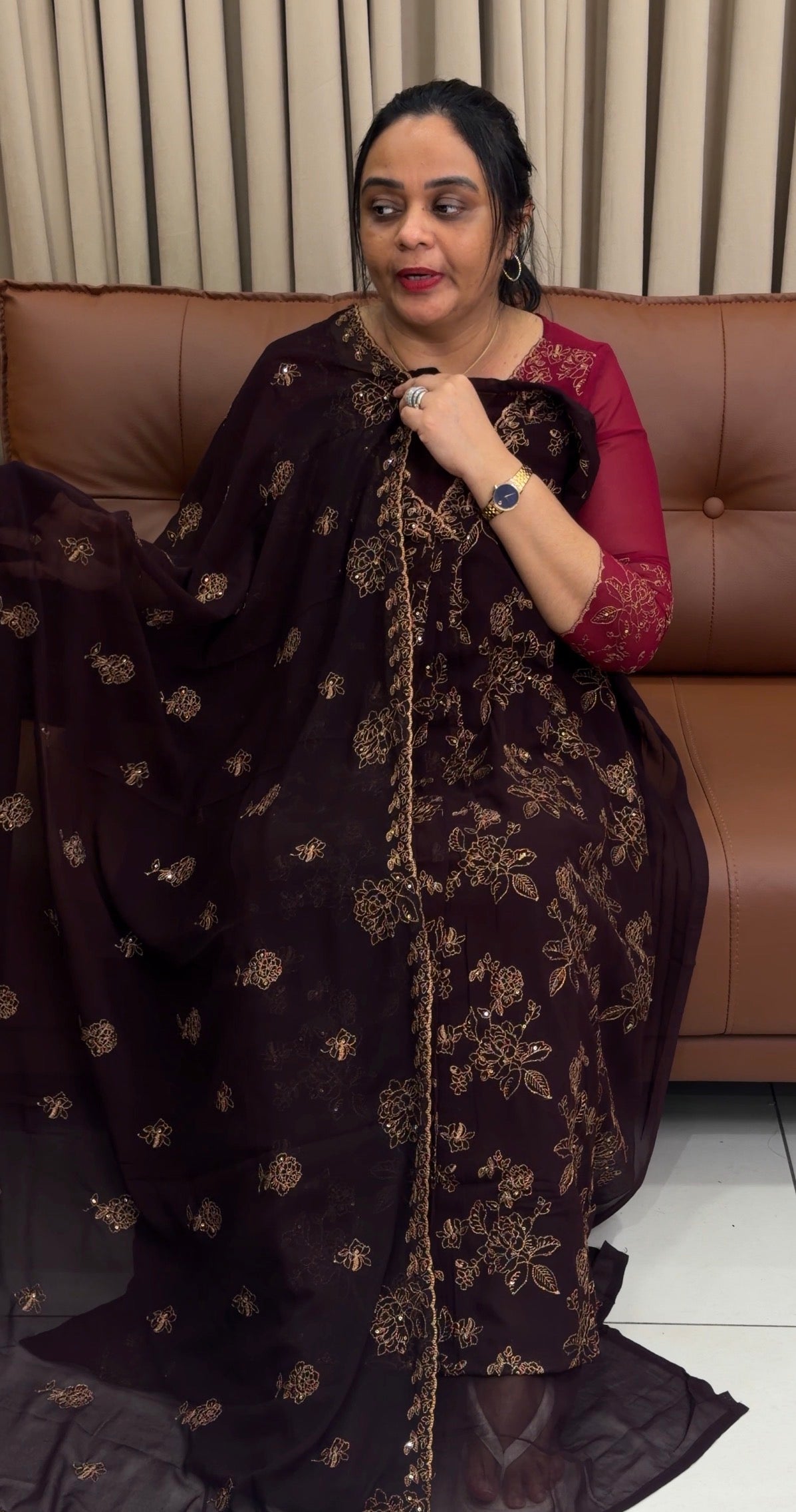 FAUX GEORGETTE UNSTITCHED SALWAR SUITS - IHA 34729