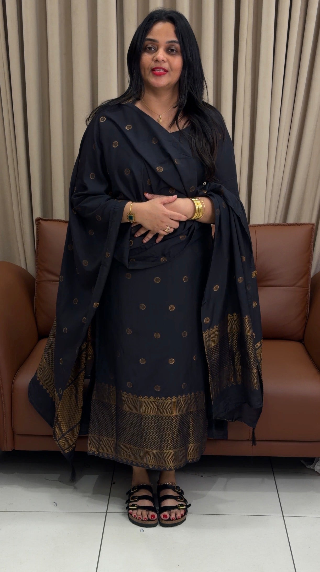 FORWARD BANARASI CHANDERI TOP,BOTTOM AND DUPATTA  - IHA 34106