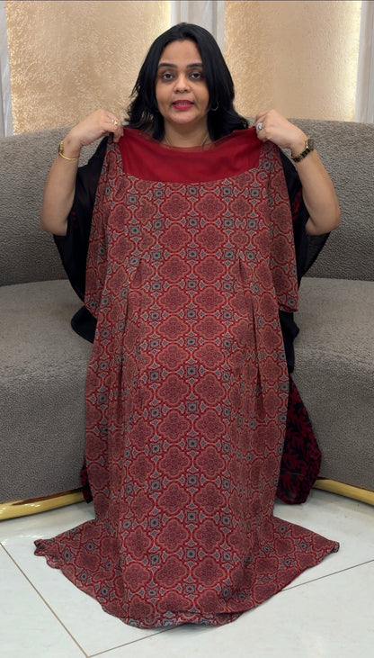IHA'S IN-HOUSE AJRAKH PRINTED UNSTITCHED SALWAR SUITS - IHA 35196