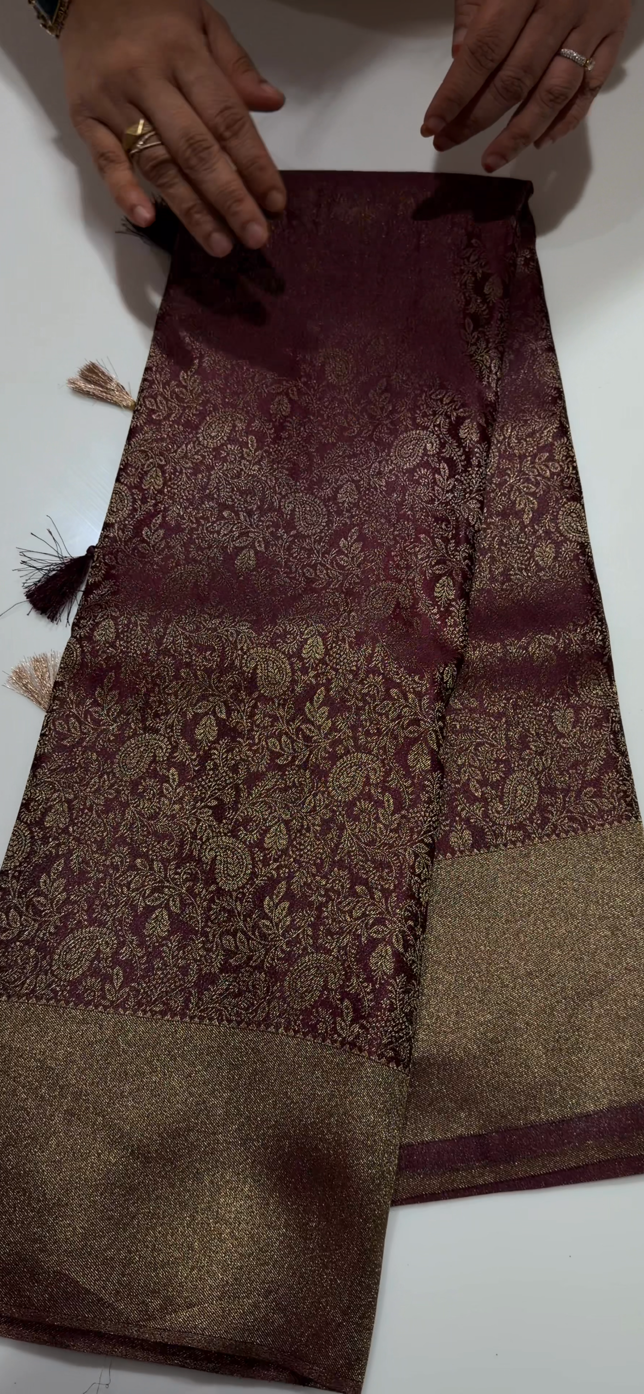 SEMI BROCADE SAREES - IHA 34536