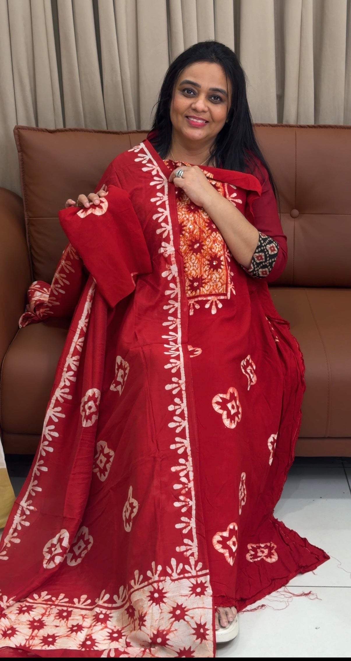 BATIK PRINTED UNSTITCHED SALWAR SUTS - IHA 34966