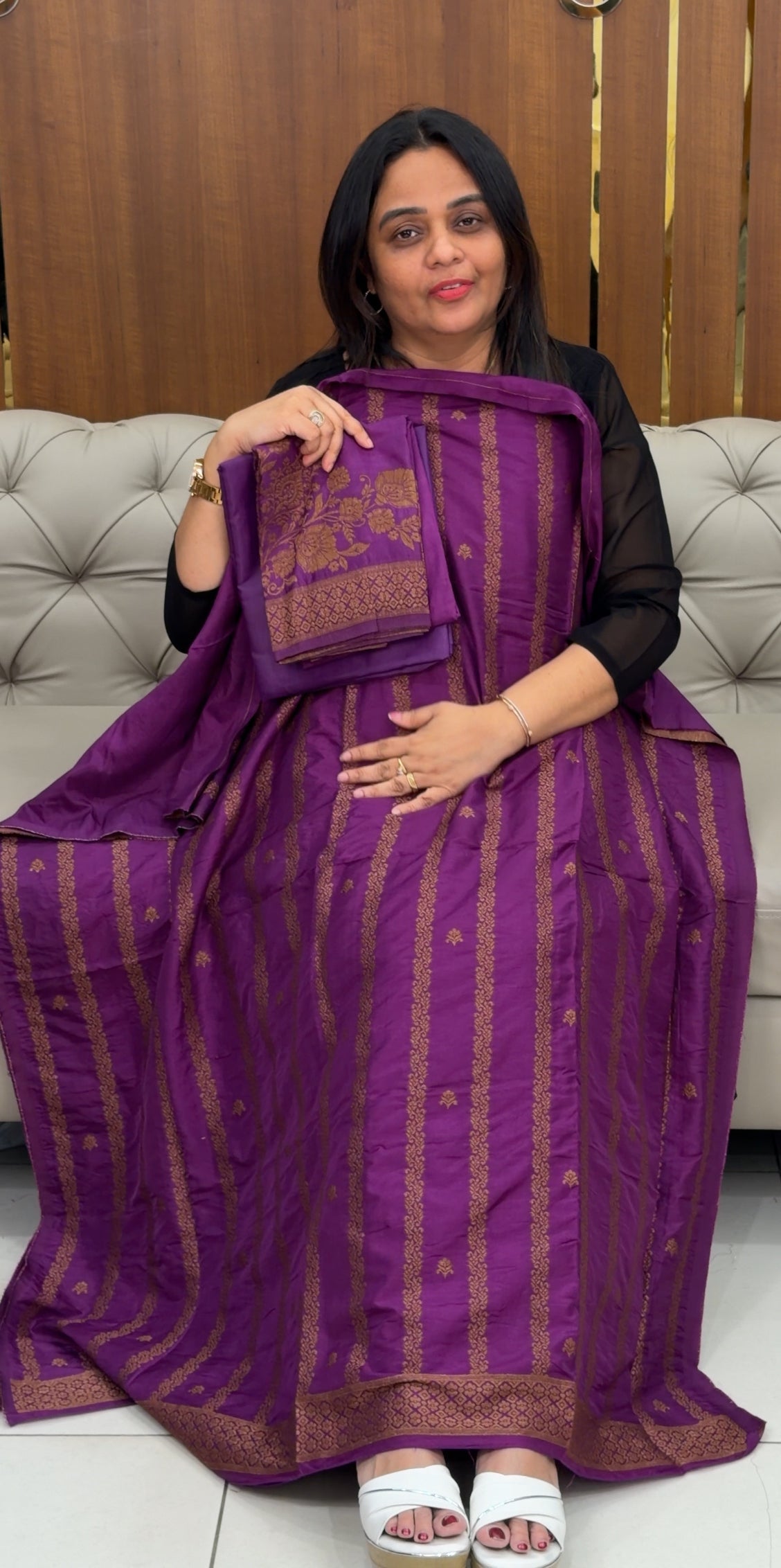 SEMI BANARASI UNSTITCHED SALWAR SUITS - IHA 29336