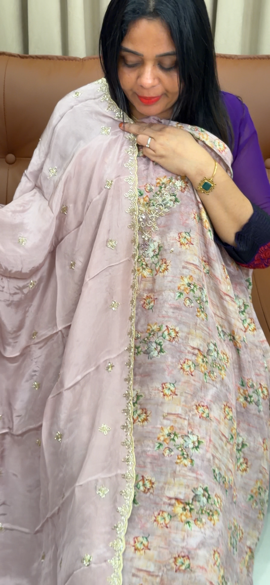 VISCOSE CRAPE UNSTITCHED SALWAR SUITS - IHA 33681