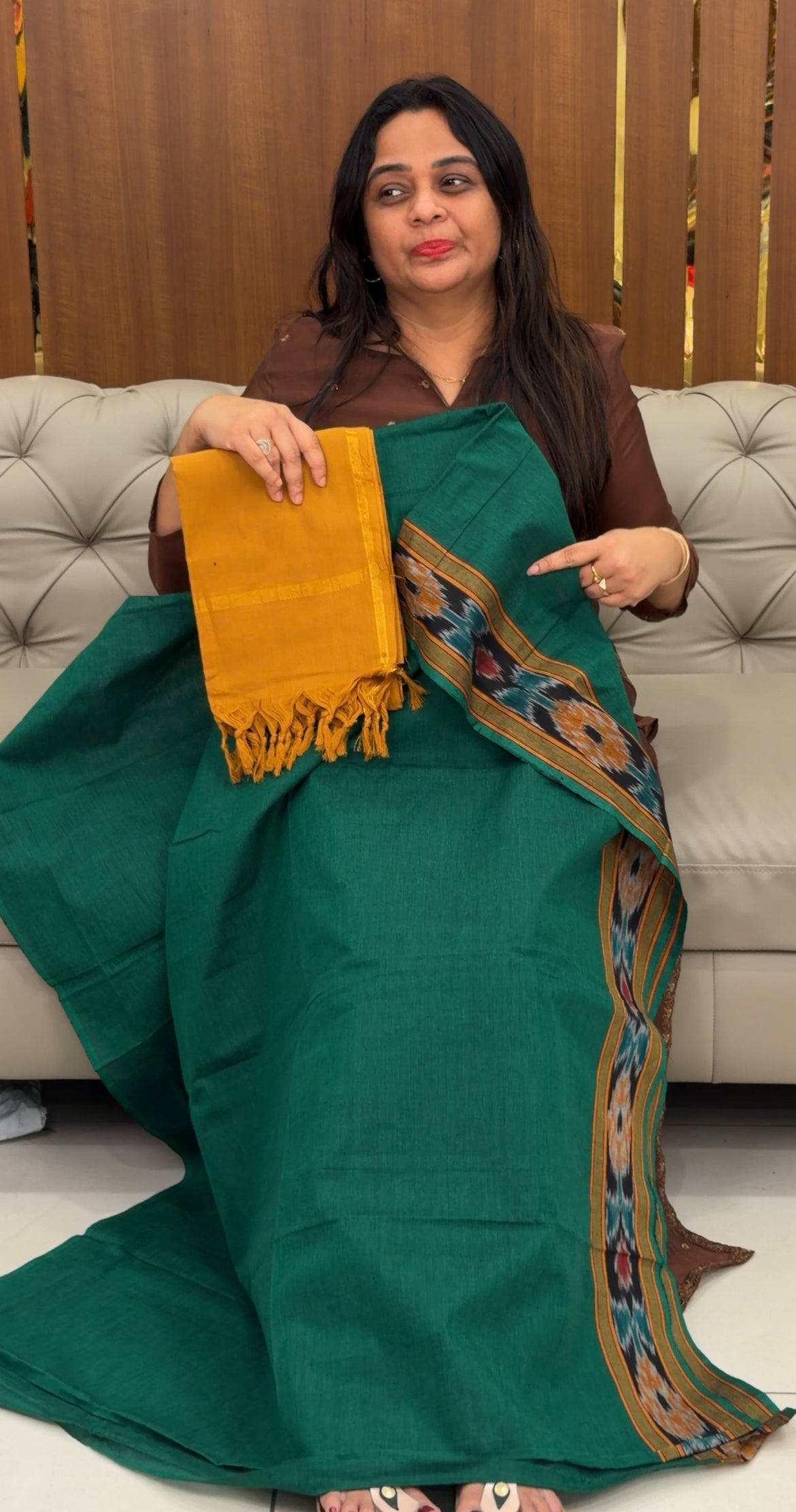 HANDLOOM COTTON UNSTITCHED SALWAR SUITS - IHA 29280