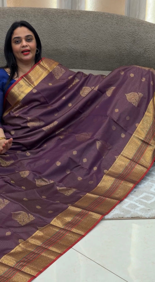 SEMI KANCHIPURAM SILK SAREES - IHA 33143