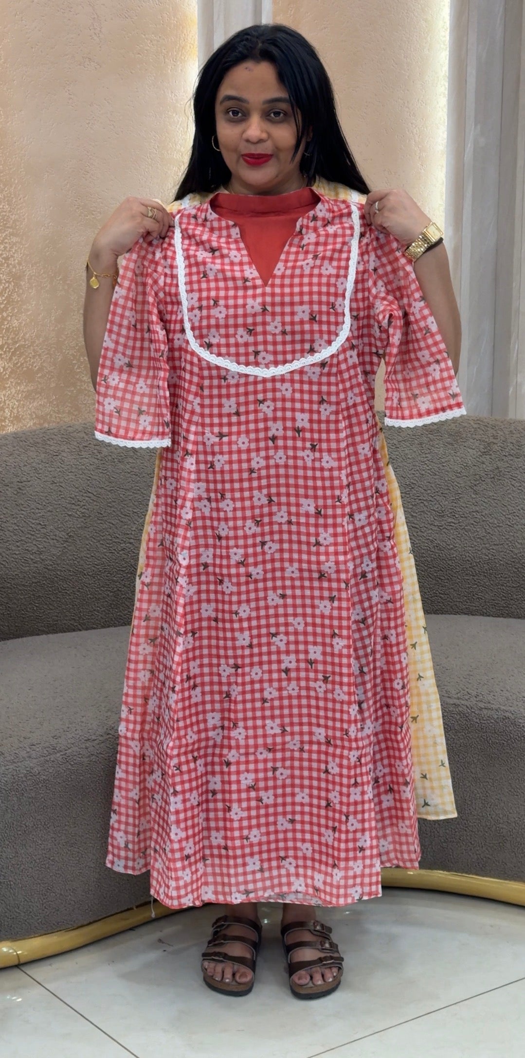 IHA'S IN-HOUSE PRINTED FROCKS - IHA 35948