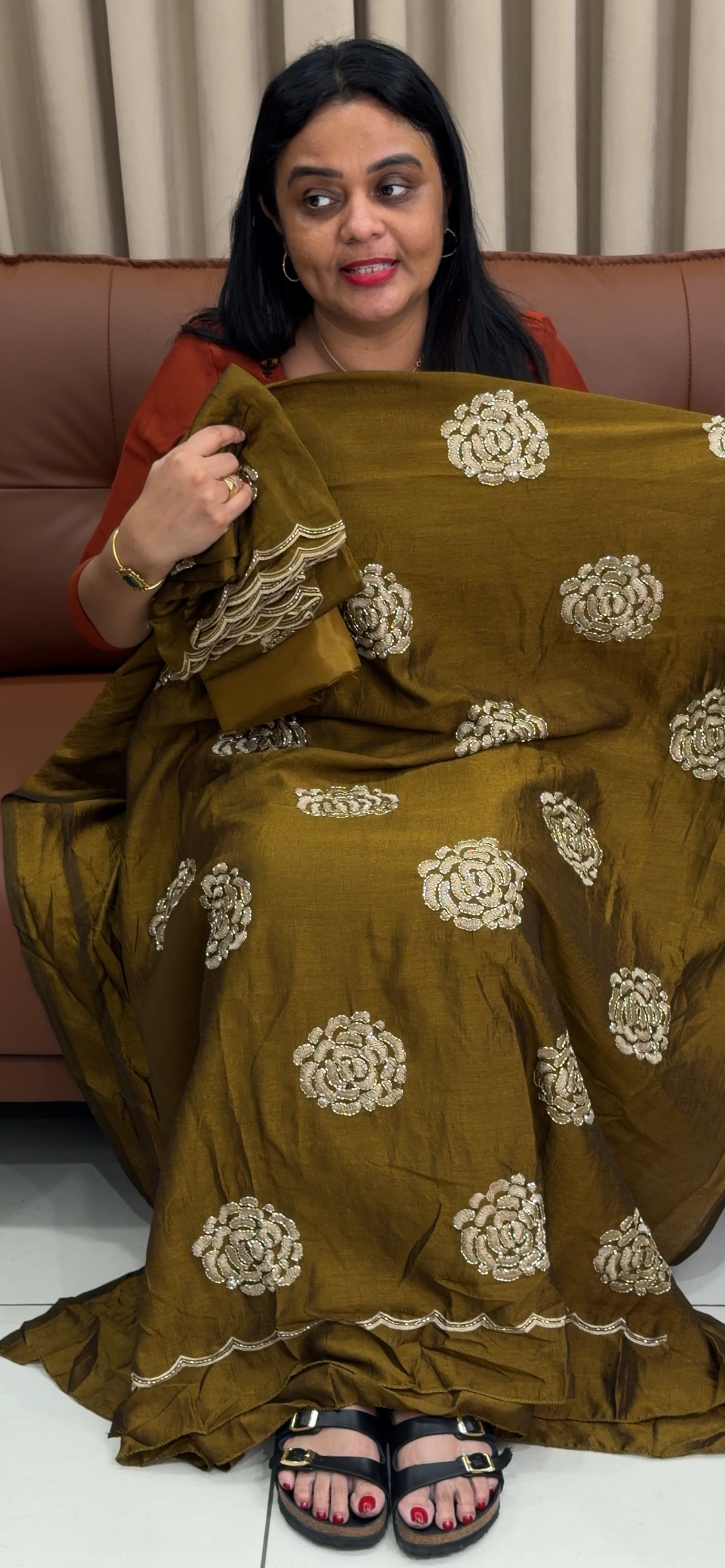 SEMI RAW SILK UNSTITCHED SALWAR SUITS - IHA 34315