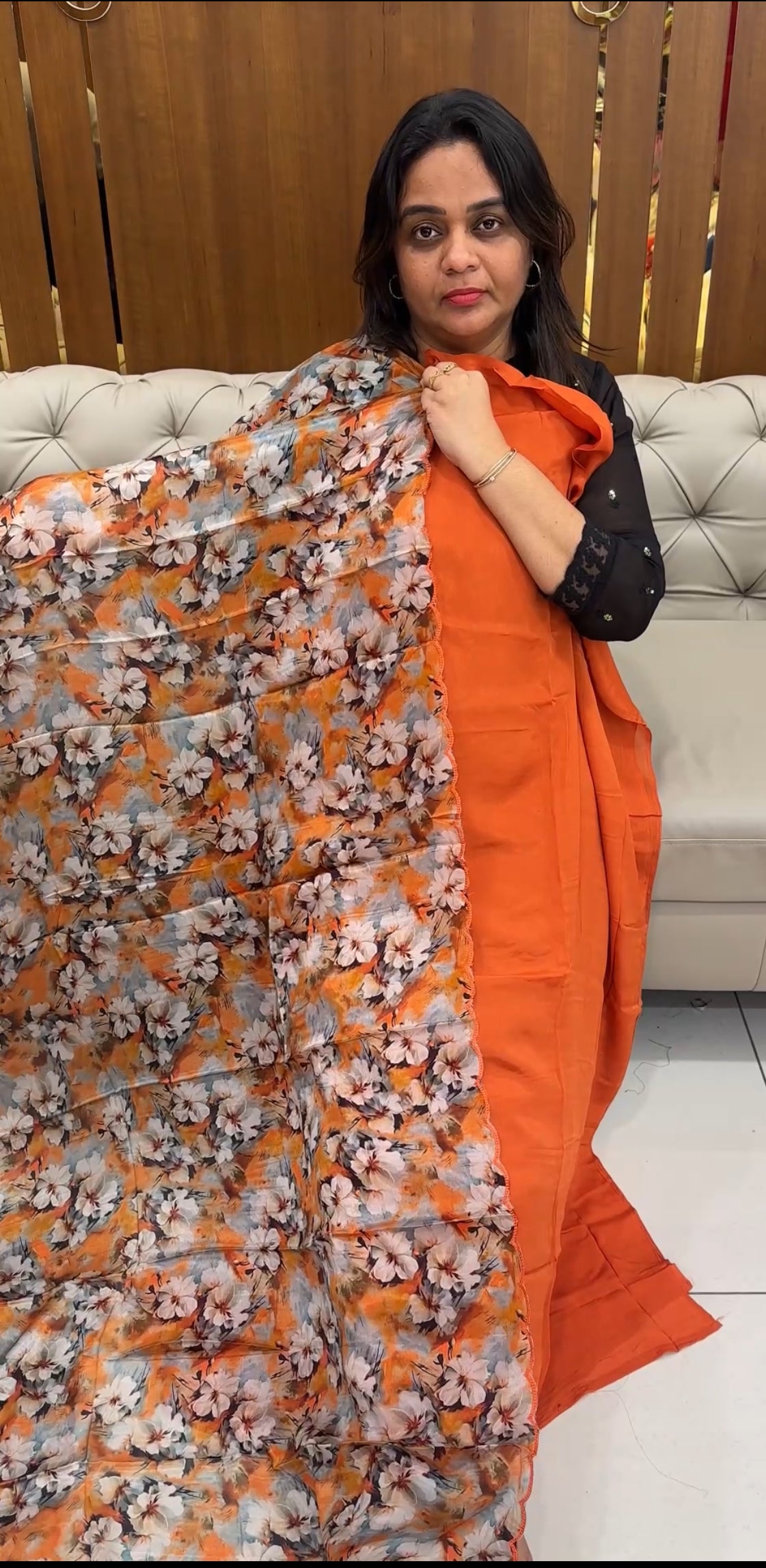 PLATINUM CHIFFON UNSTITCHED SALWAR SUITS - IHA 29290