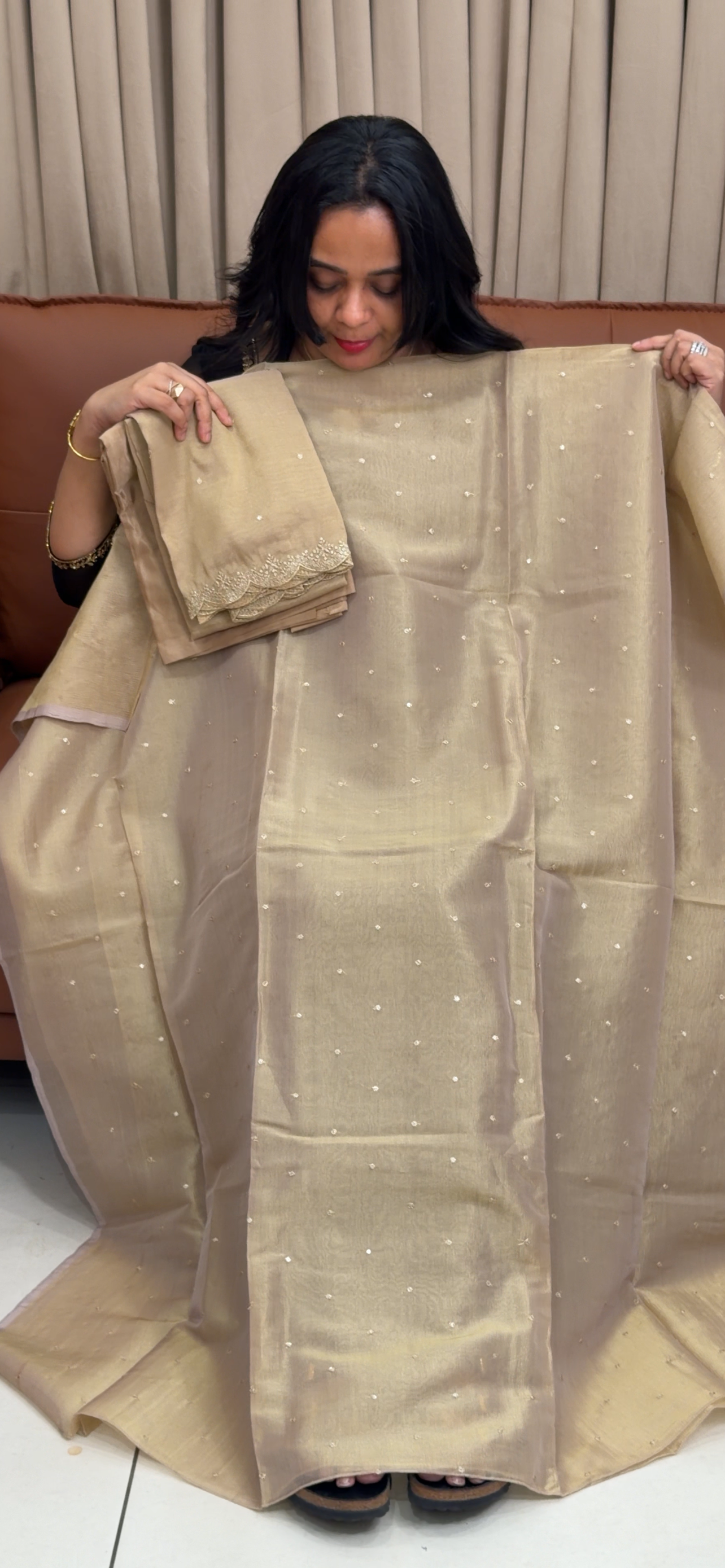 CRUSHED BANARASI UNSTITCHED SALWAR SUITS - IHA 35049