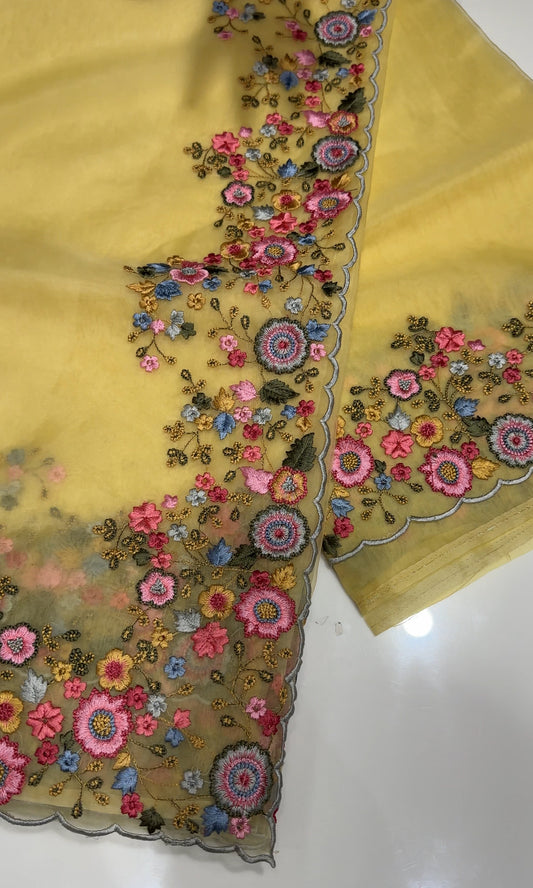 NYLON ORGANZA SAREES - IHA 27353