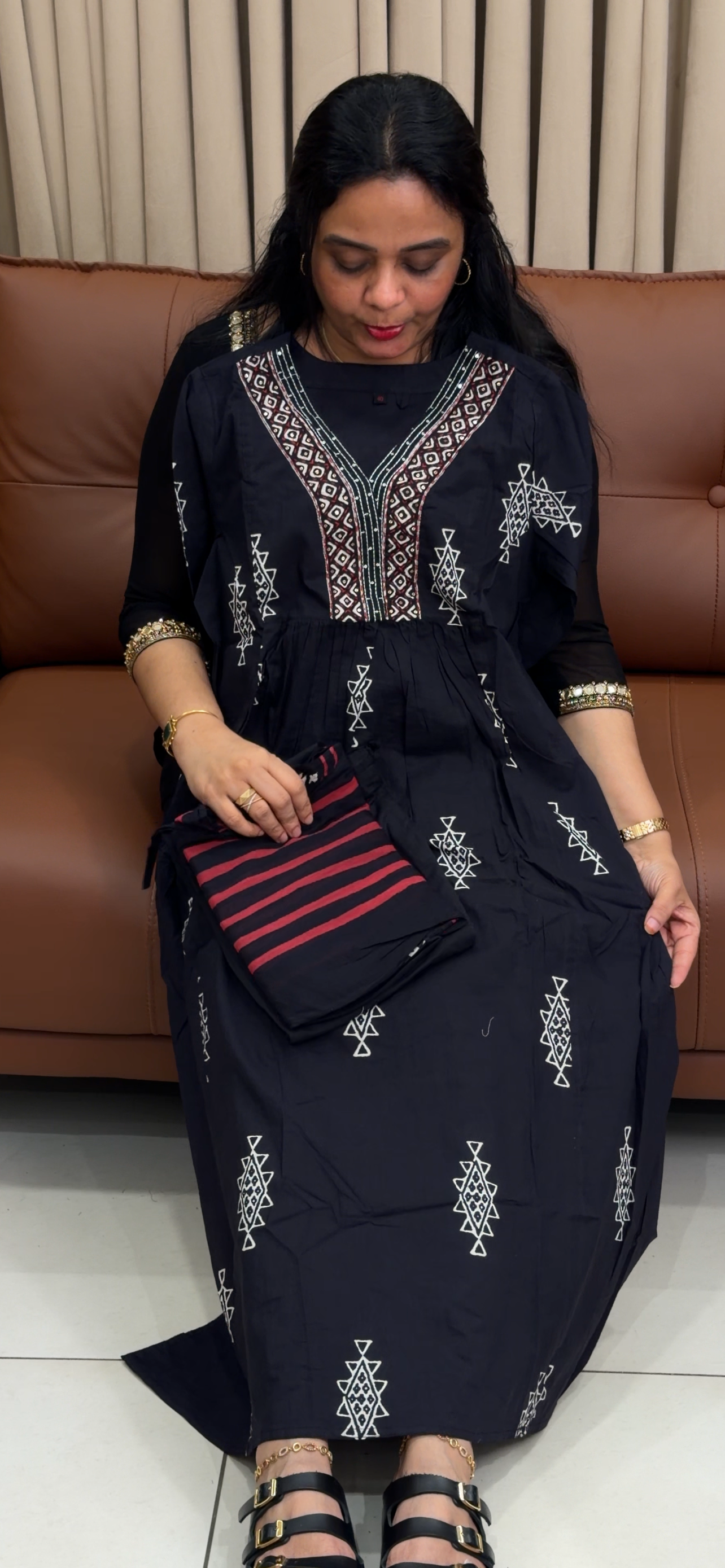 COTTON TOP , BOTTOM AND DUPATTA - IHA 34627