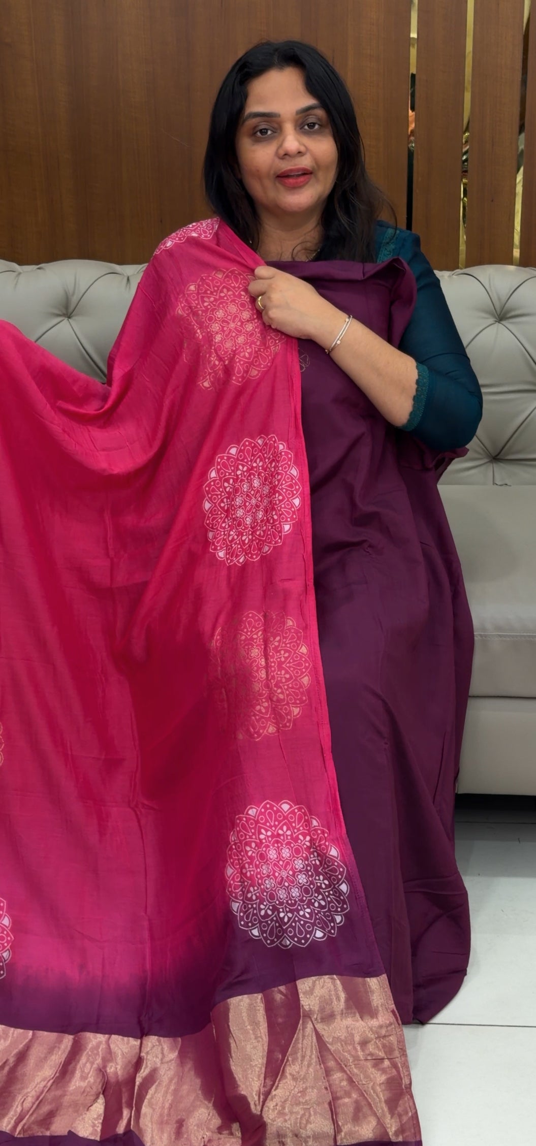 FORWARD MUL CHANDERI UNSTITCHED SALWAR SUITS - IHA 30736