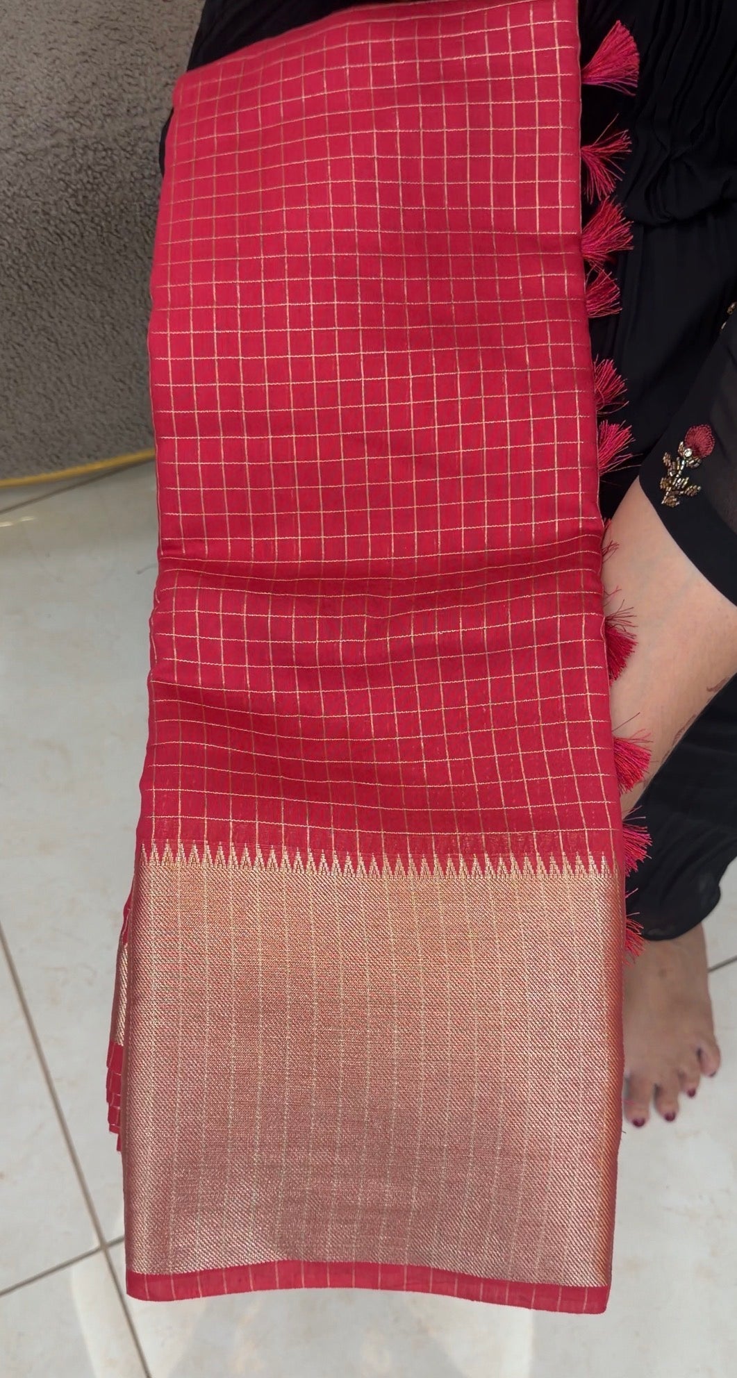 SEMI BANARASI SAREES - IHA 33151