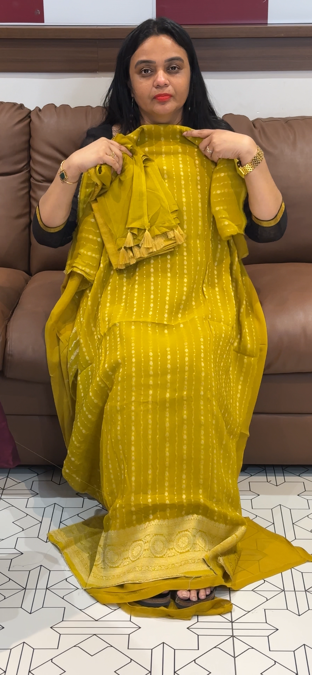 VISCOSE GEORGETTE UNSTITCHED SALWAR SUITS - IHA 35512