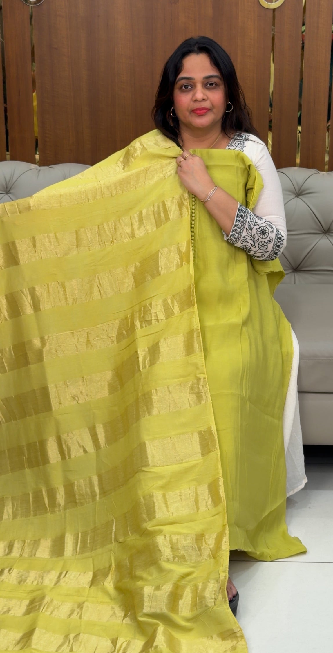 MUL CHANDERI UNSTITCHED SALWAR SUITS - IHA 30513