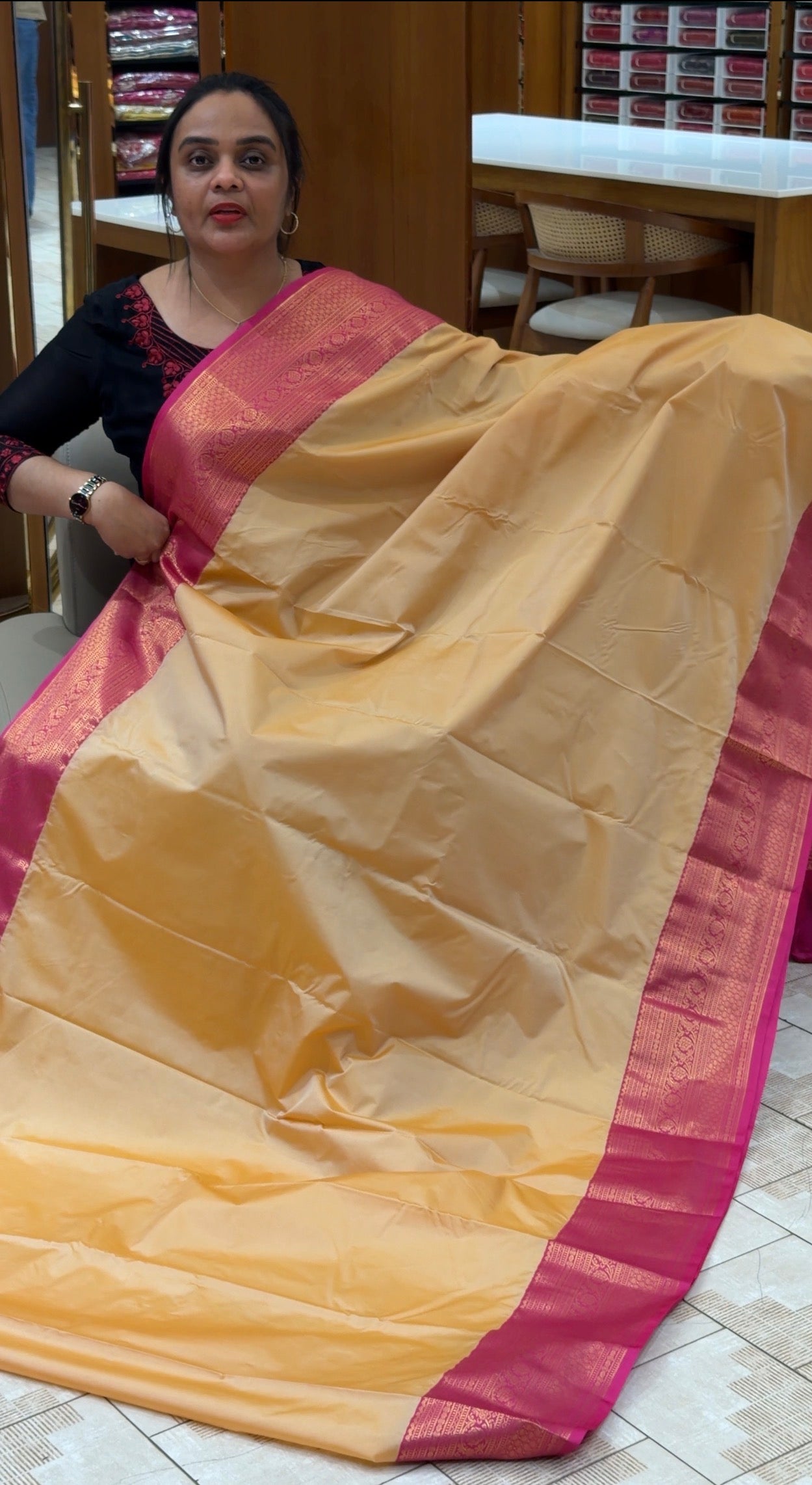 SEMI KANCHIPURAM SILK SAREES - IHA 31387