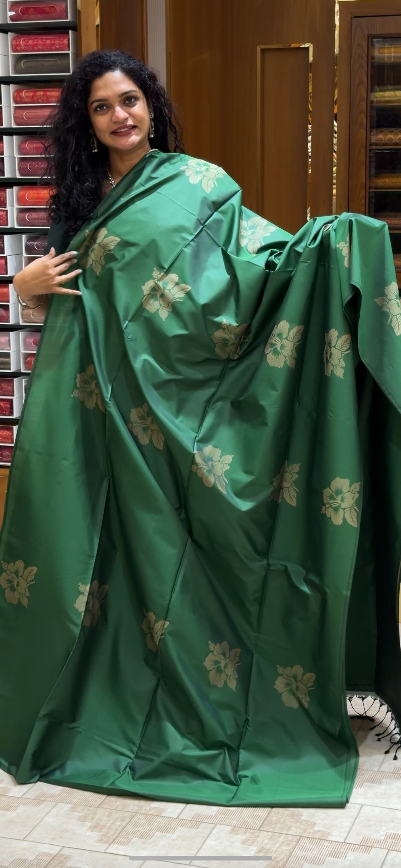 SEMI KANCHIPURAM SAREES - IHA 29297