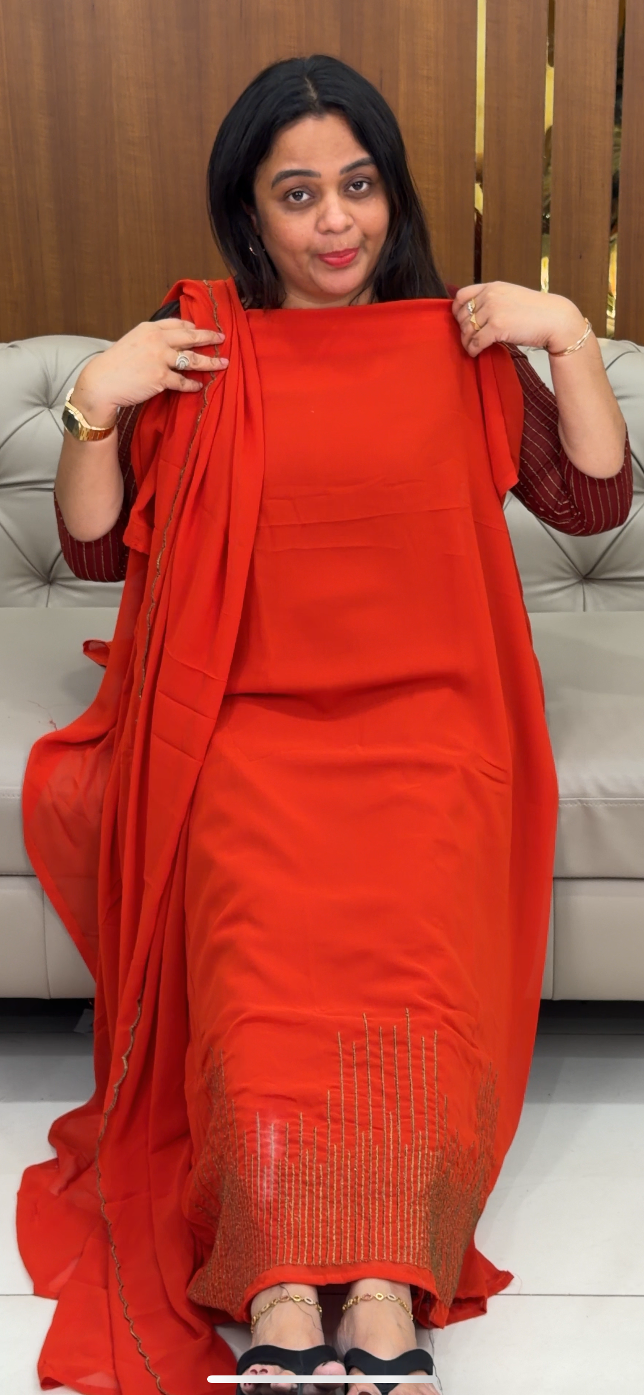 FORWARD FAUX GEORGETTE UNSTITCHED SALWAR SUITS - IHA 29240