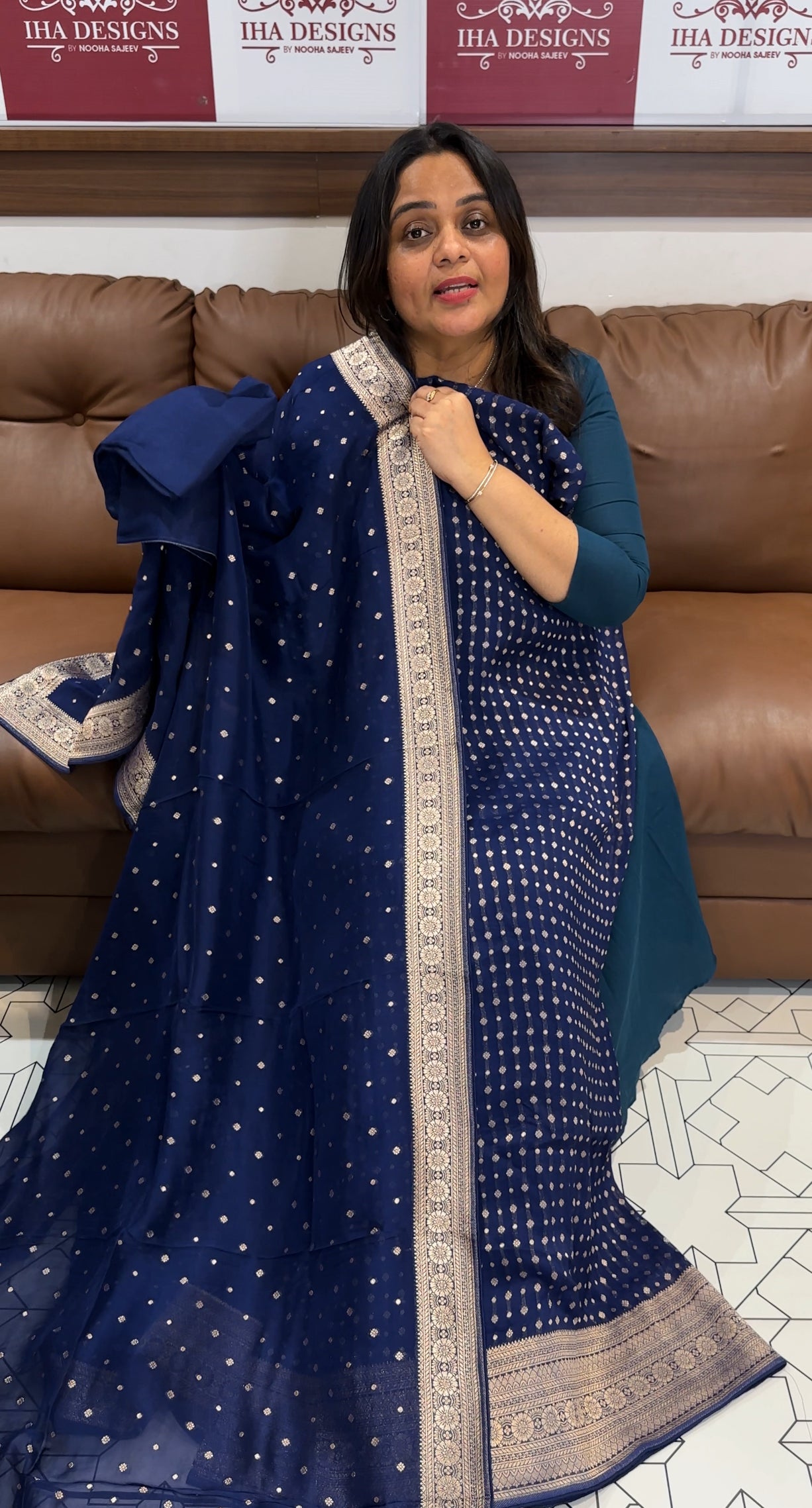 GEORGETTE BANARASI UNSTITCHED SALWAR SUITS - IHA 27661